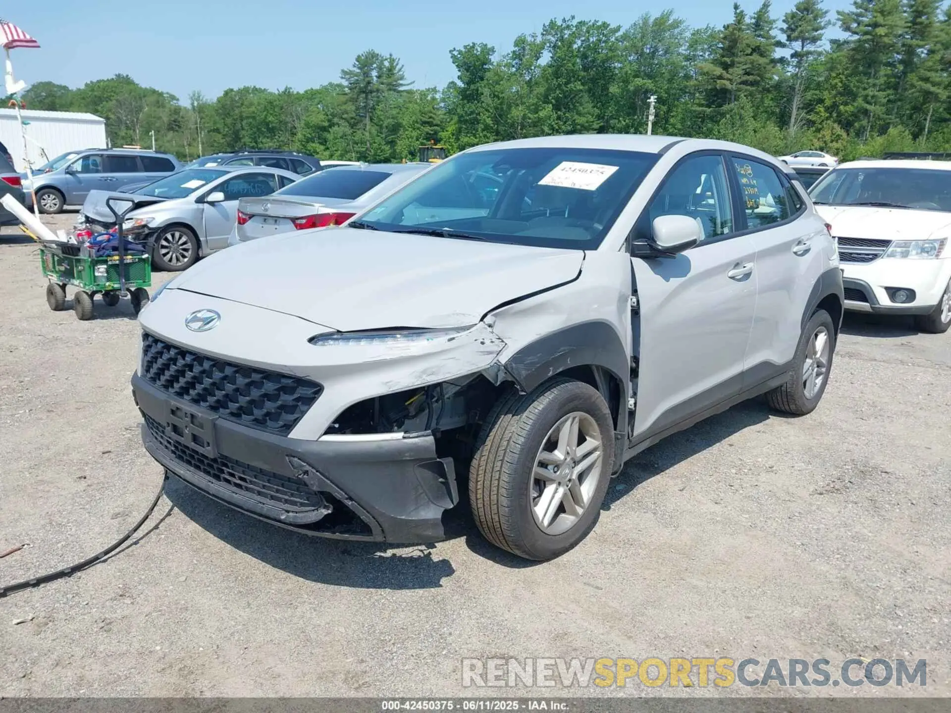 6 fotografías del automóvil dañado KM8K2CAB2NU880697 HYUNDAI KONA 2022