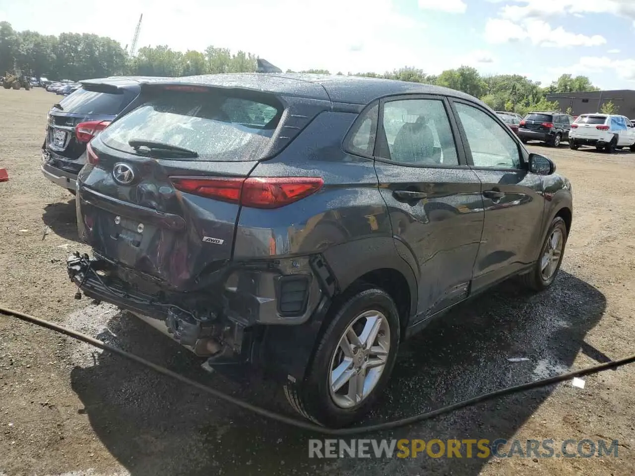 3 fotografías del automóvil dañado KM8K2CAB3NU867764 HYUNDAI KONA 2022