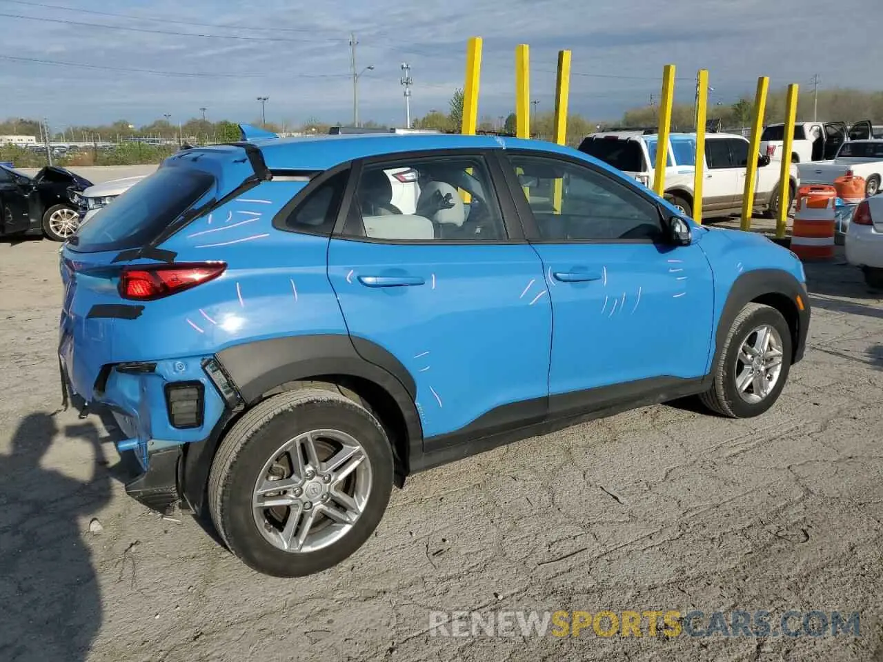 3 fotografías del automóvil dañado KM8K2CAB6NU891797 HYUNDAI KONA 2022