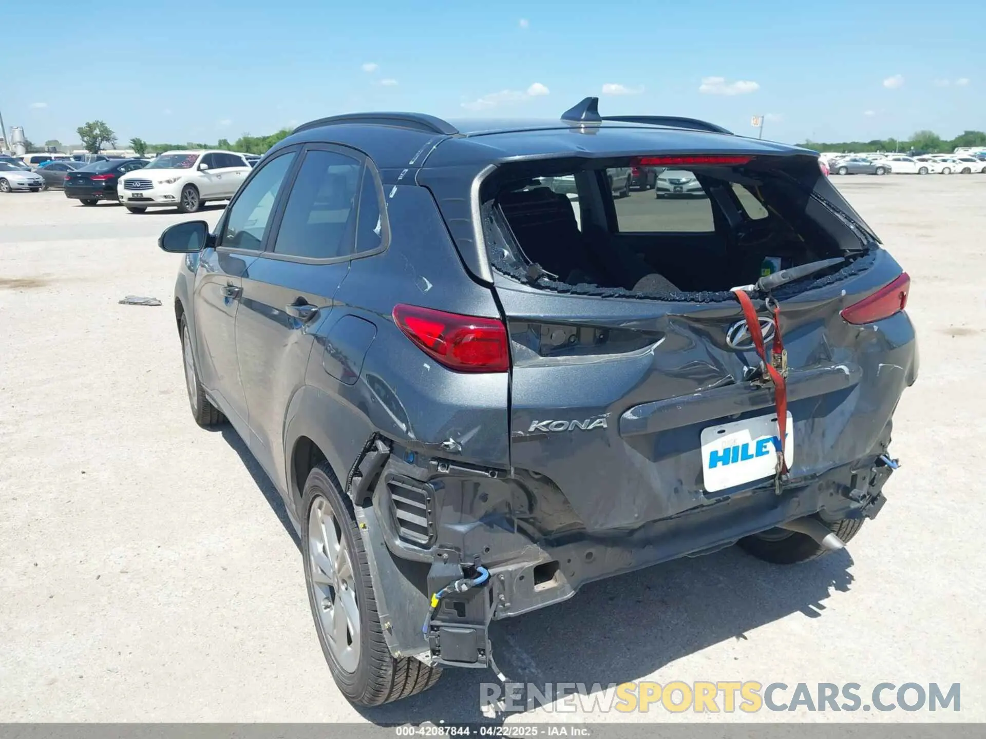 3 fotografías del automóvil dañado KM8K32AB2NU891934 HYUNDAI KONA 2022
