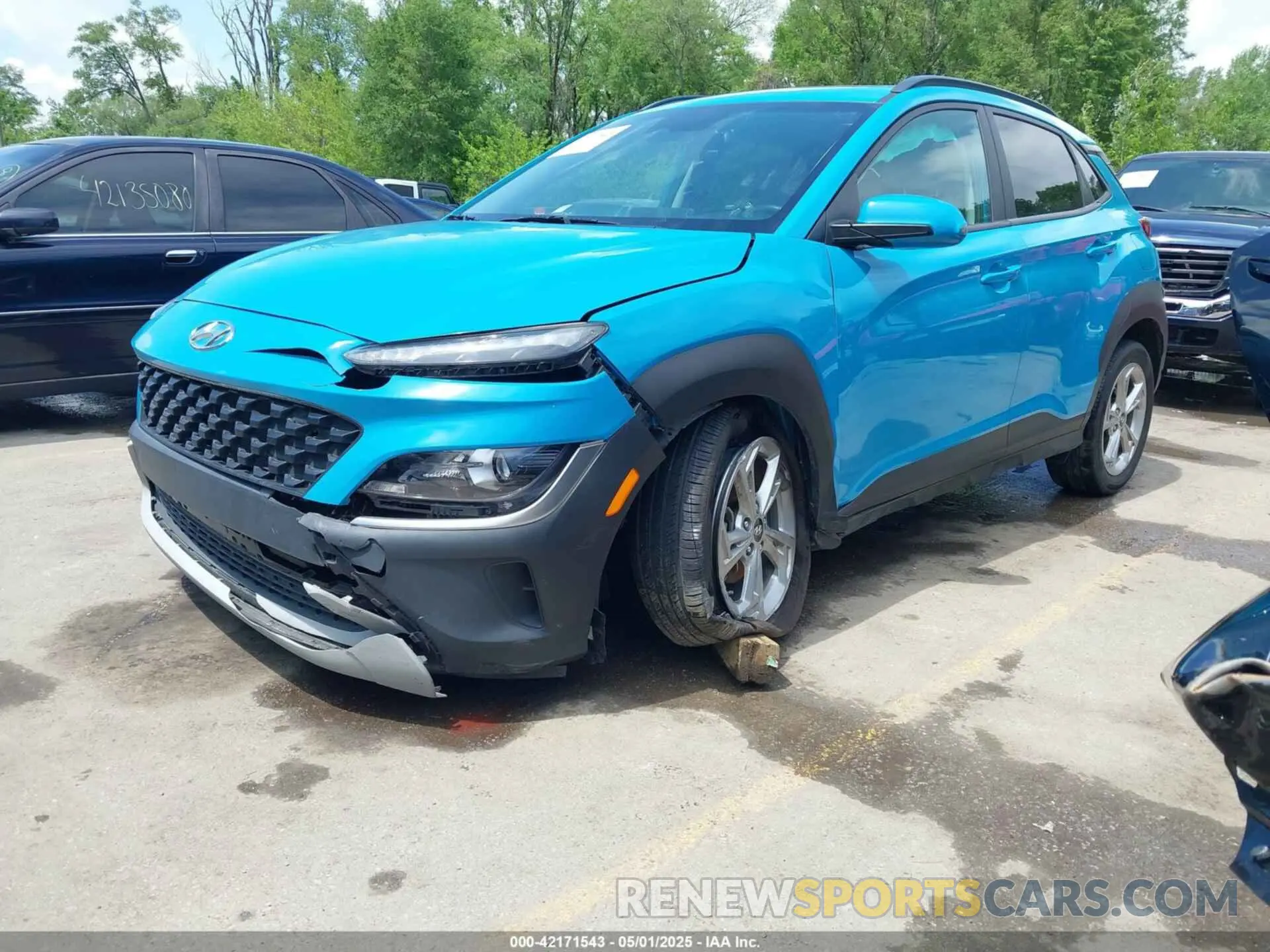 2 fotografías del automóvil dañado KM8K32AB8NU770762 HYUNDAI KONA 2022