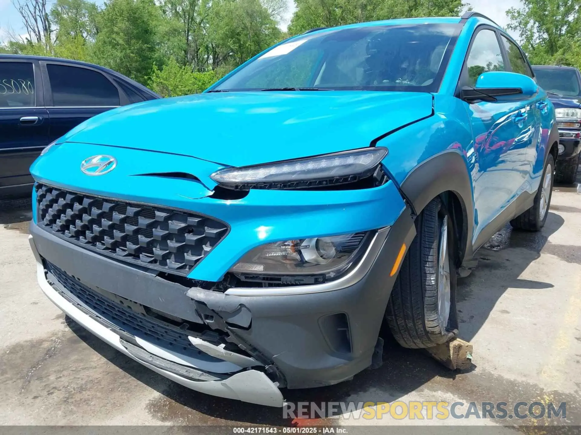 6 fotografías del automóvil dañado KM8K32AB8NU770762 HYUNDAI KONA 2022