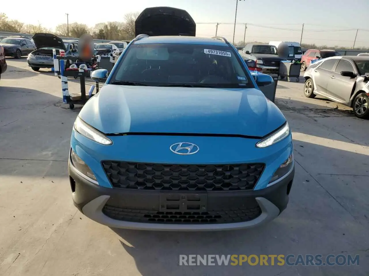 5 fotografías del automóvil dañado KM8K32AB9NU928669 HYUNDAI KONA 2022