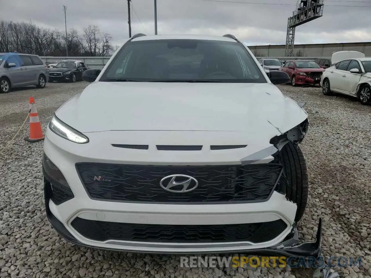 5 fotografías del automóvil dañado KM8K33A30NU901021 HYUNDAI KONA 2022