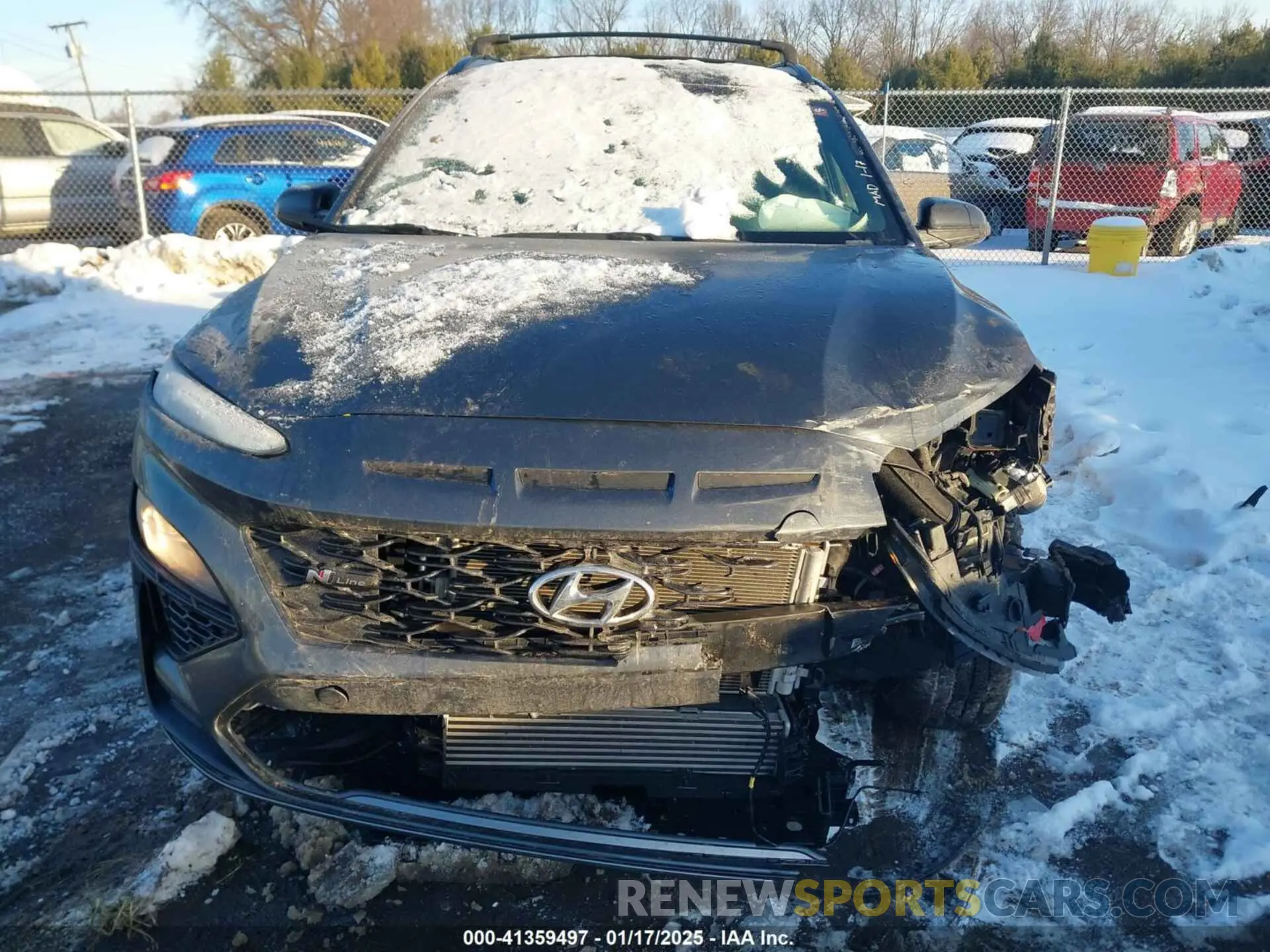 12 fotografías del automóvil dañado KM8K33A31NU817693 HYUNDAI KONA 2022