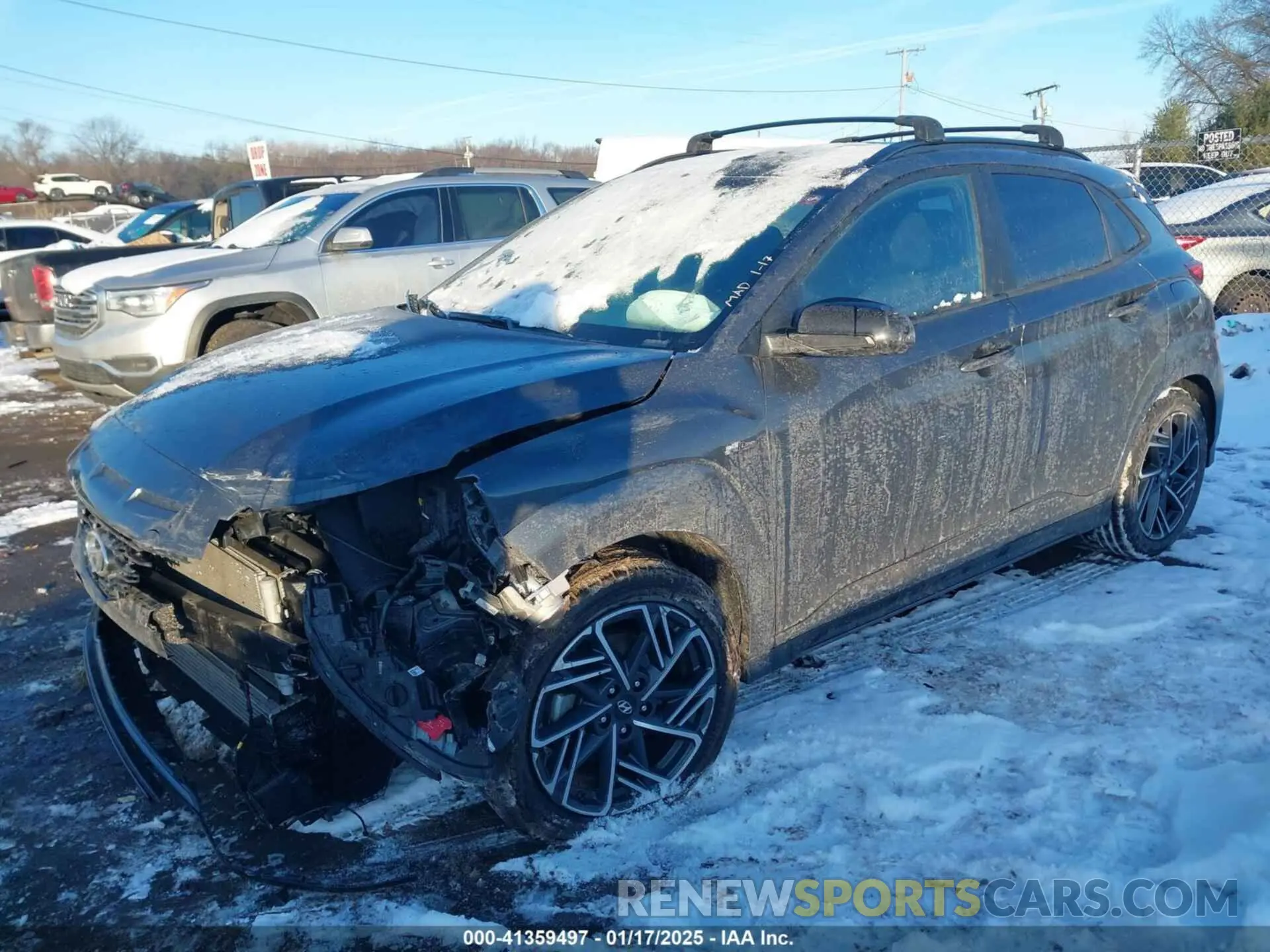 2 fotografías del automóvil dañado KM8K33A31NU817693 HYUNDAI KONA 2022