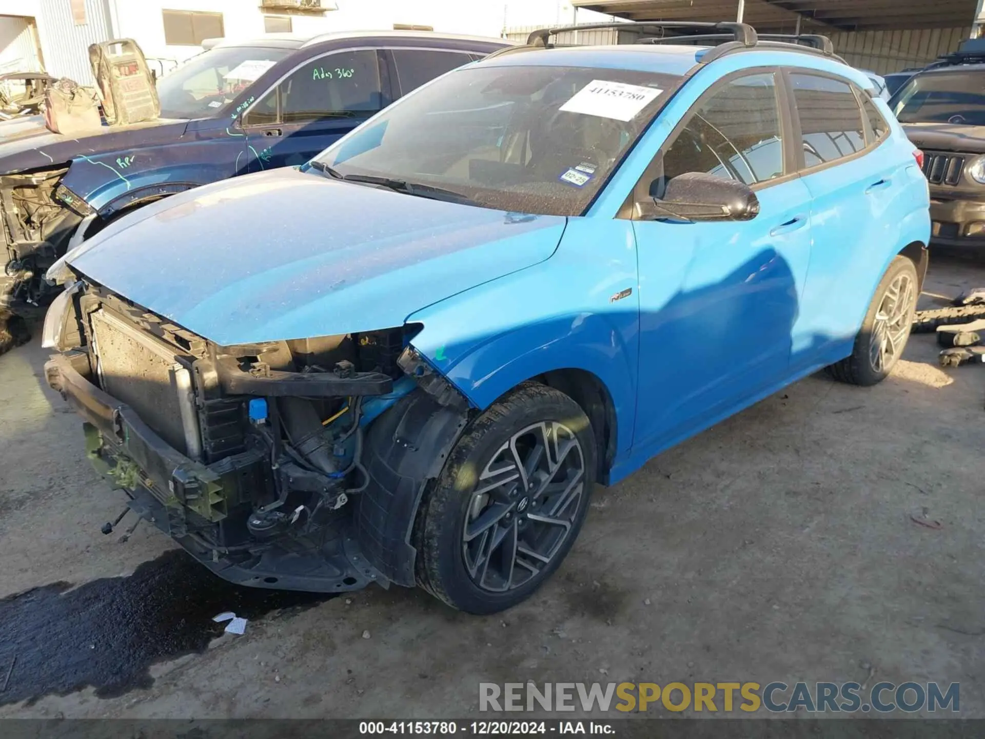 2 fotografías del automóvil dañado KM8K33A32NU867423 HYUNDAI KONA 2022