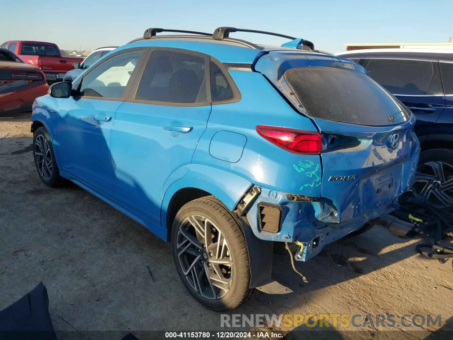 3 fotografías del automóvil dañado KM8K33A32NU867423 HYUNDAI KONA 2022