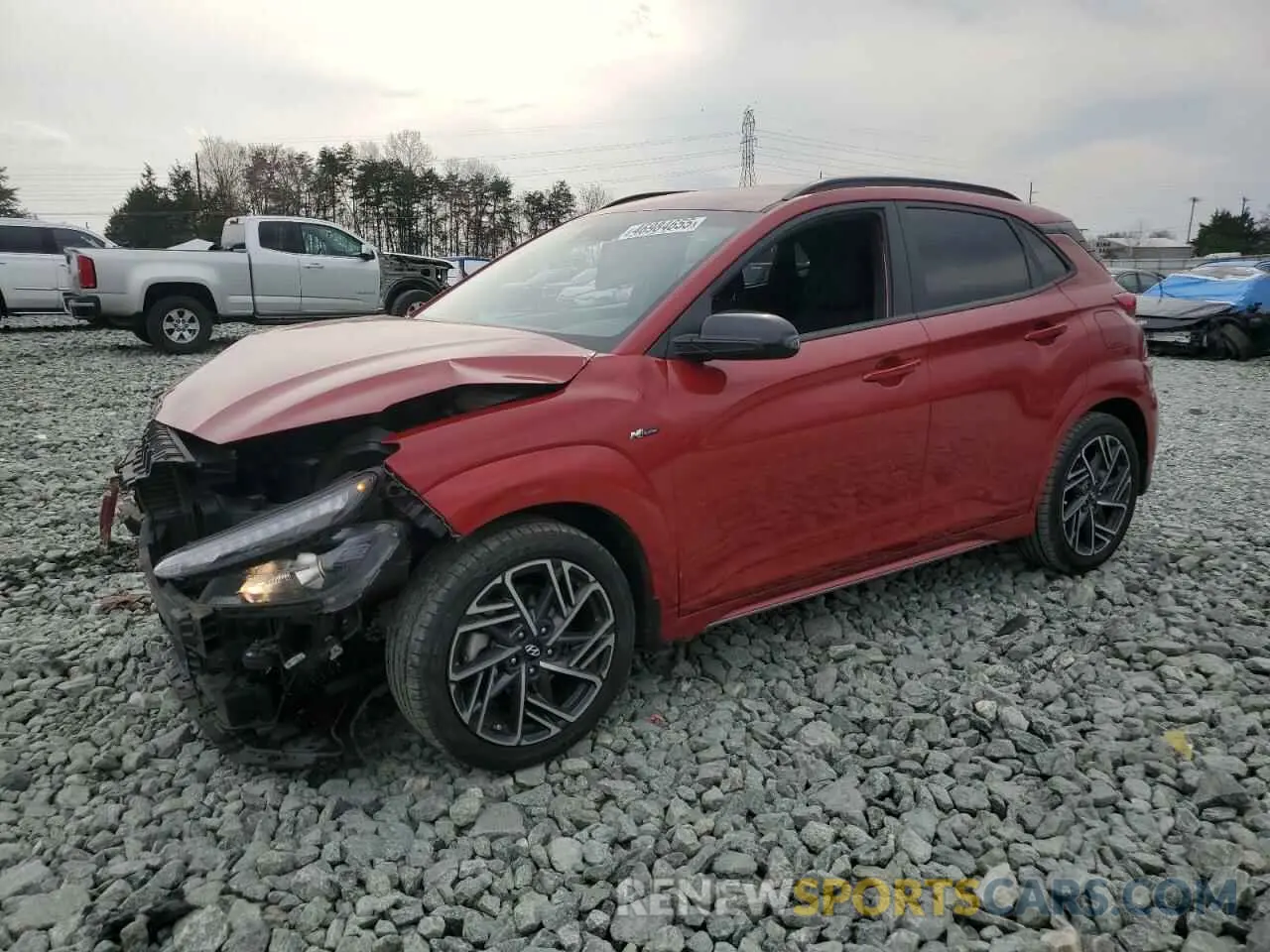 1 fotografías del automóvil dañado KM8K33A36NU903145 HYUNDAI KONA 2022