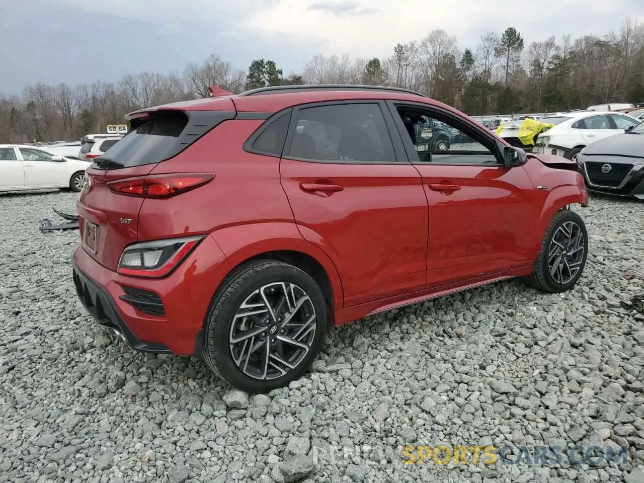 3 fotografías del automóvil dañado KM8K33A36NU903145 HYUNDAI KONA 2022