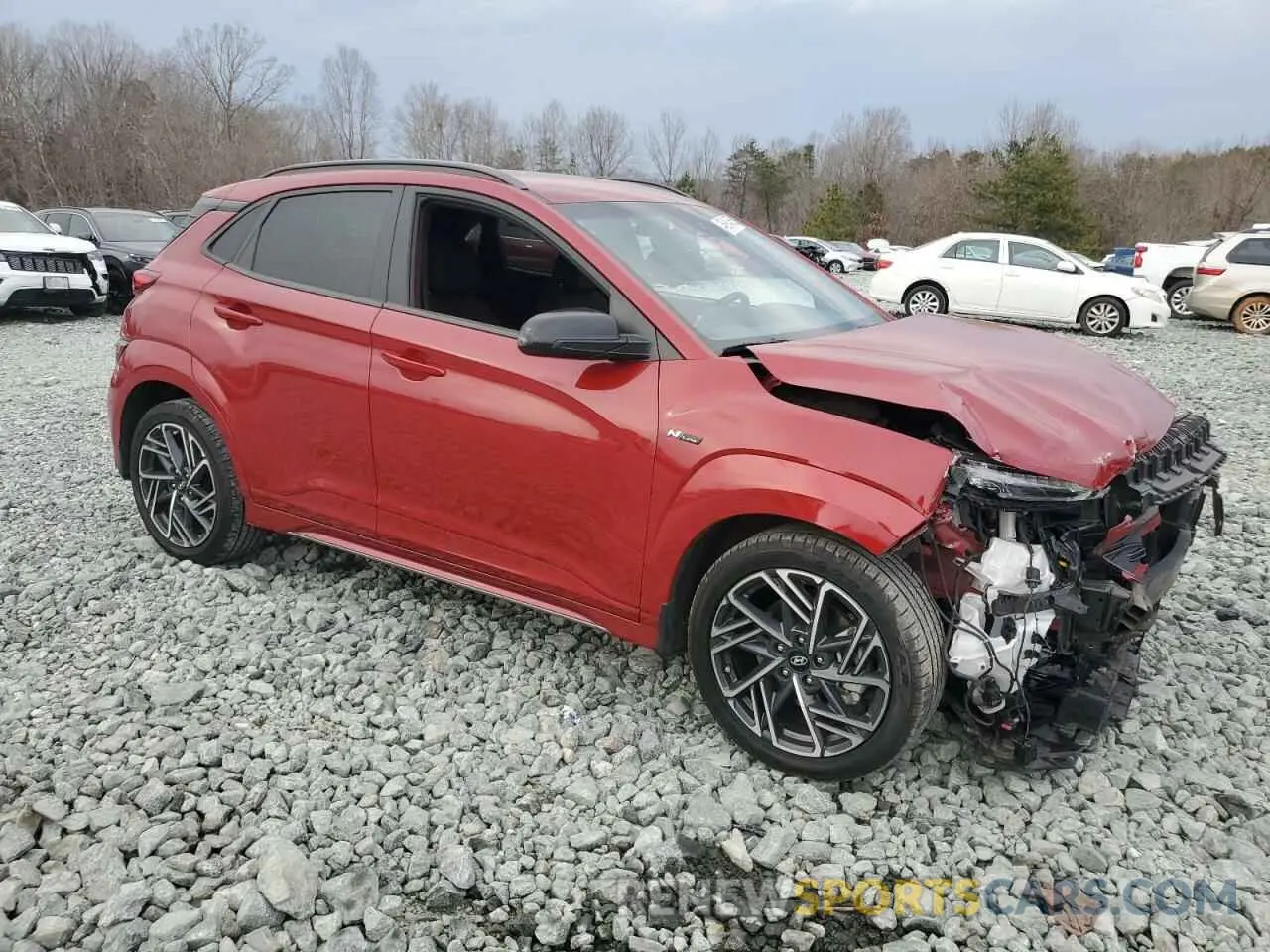 4 fotografías del automóvil dañado KM8K33A36NU903145 HYUNDAI KONA 2022