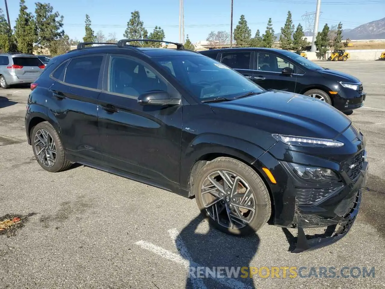 4 fotografías del automóvil dañado KM8K3CA33NU855586 HYUNDAI KONA 2022