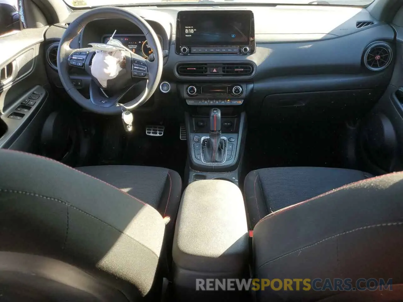 8 fotografías del automóvil dañado KM8K3CA33NU855586 HYUNDAI KONA 2022