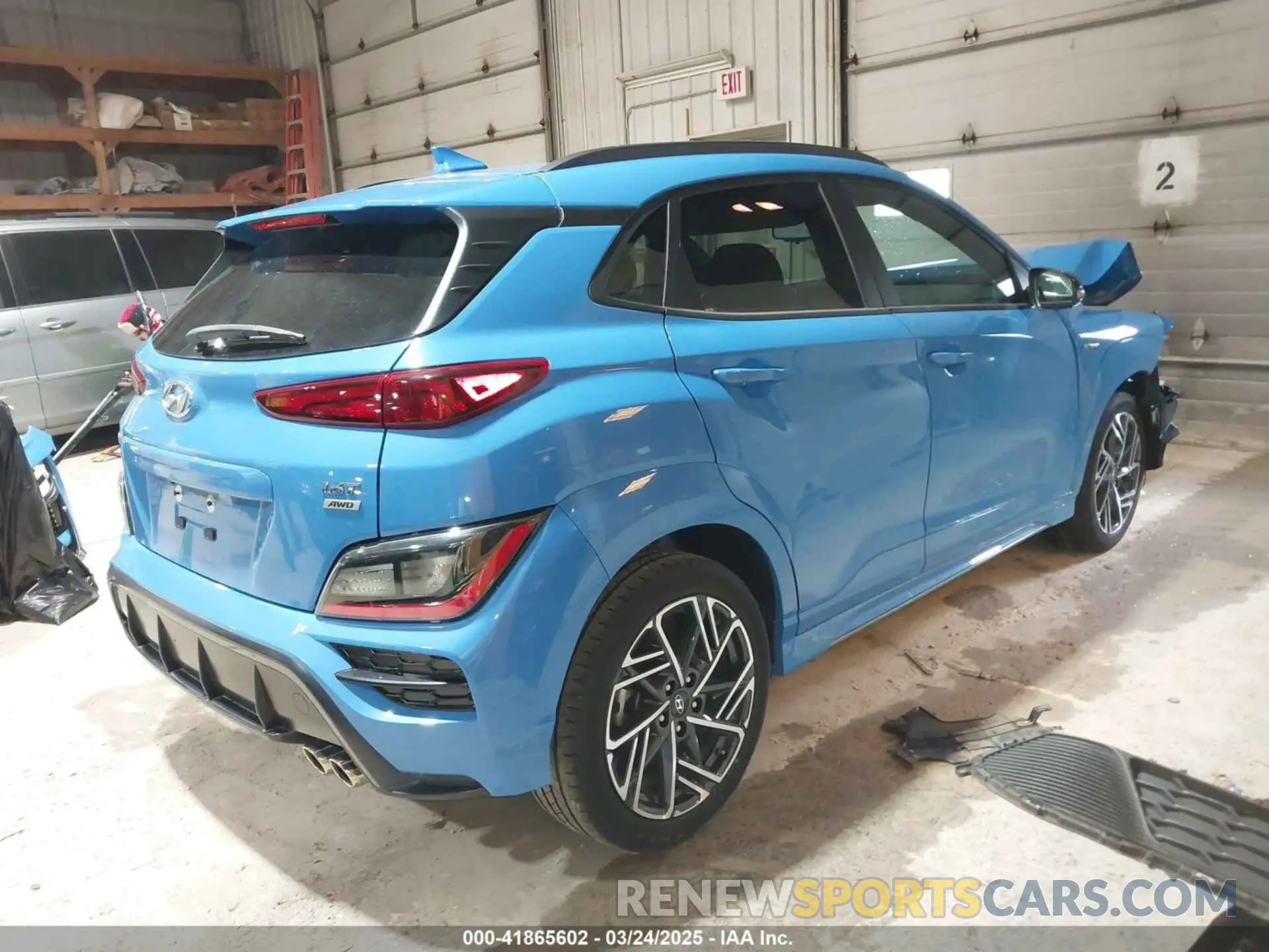 4 fotografías del automóvil dañado KM8K3CA3XNU840731 HYUNDAI KONA 2022