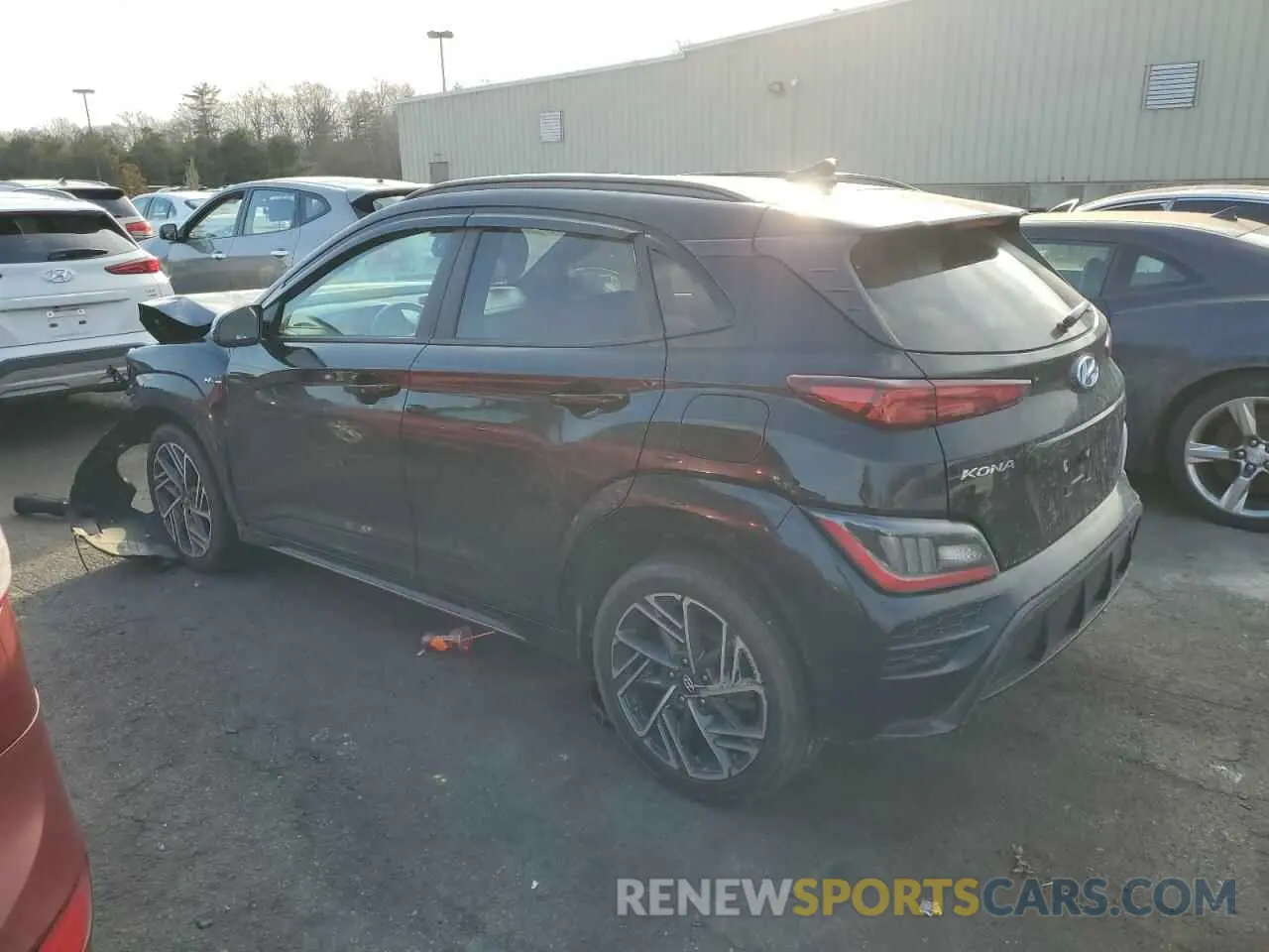2 fotografías del automóvil dañado KM8K3CA3XNU902113 HYUNDAI KONA 2022