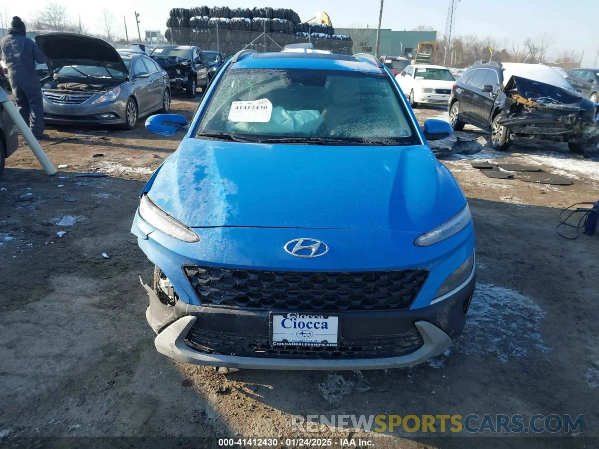 12 fotografías del automóvil dañado KM8K3CAB0NU880873 HYUNDAI KONA 2022