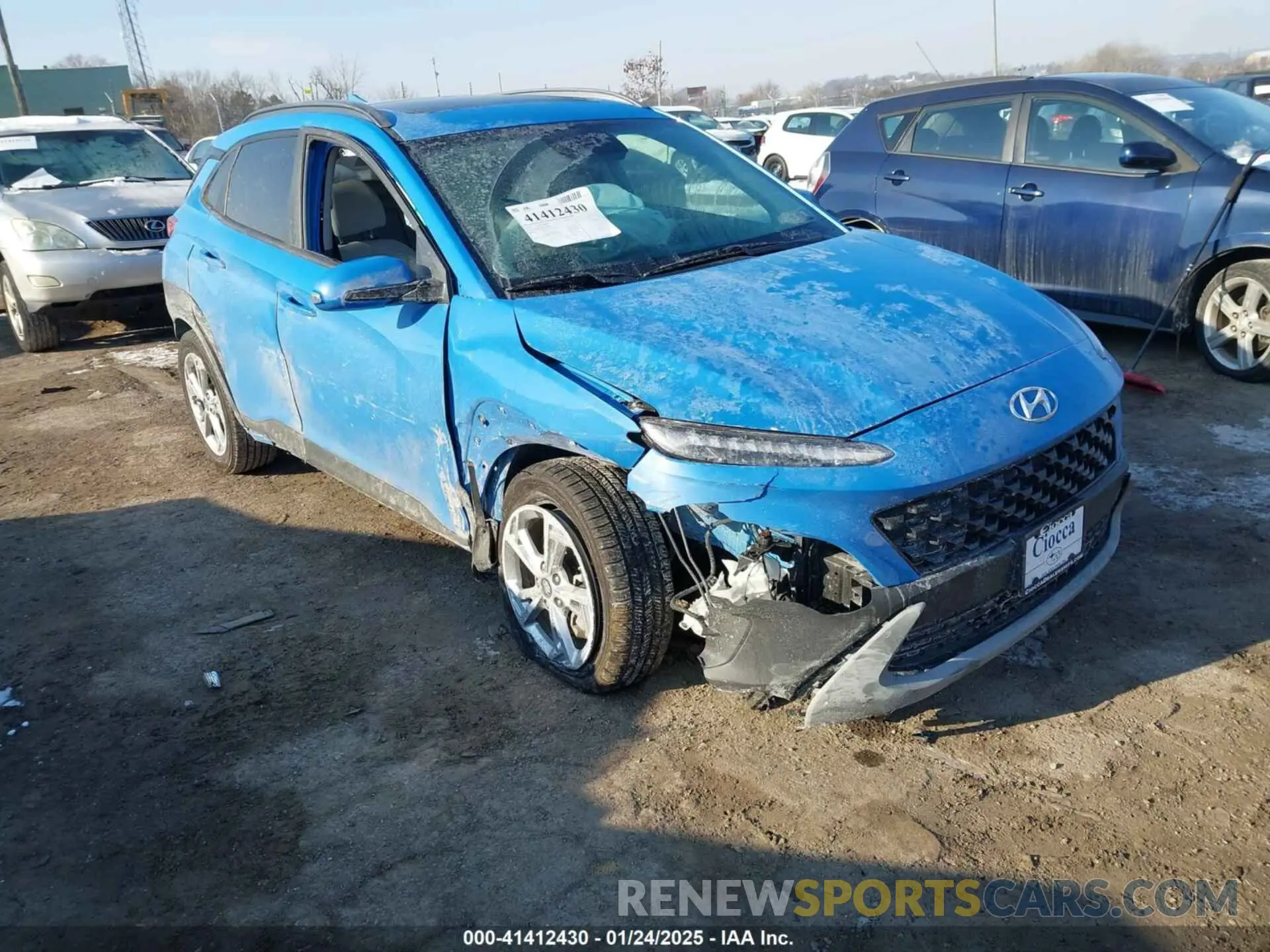 6 fotografías del automóvil dañado KM8K3CAB0NU880873 HYUNDAI KONA 2022