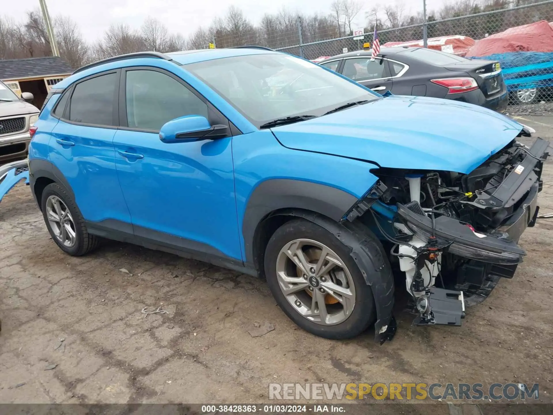 1 fotografías del automóvil dañado KM8K3CAB1NU762587 HYUNDAI KONA 2022