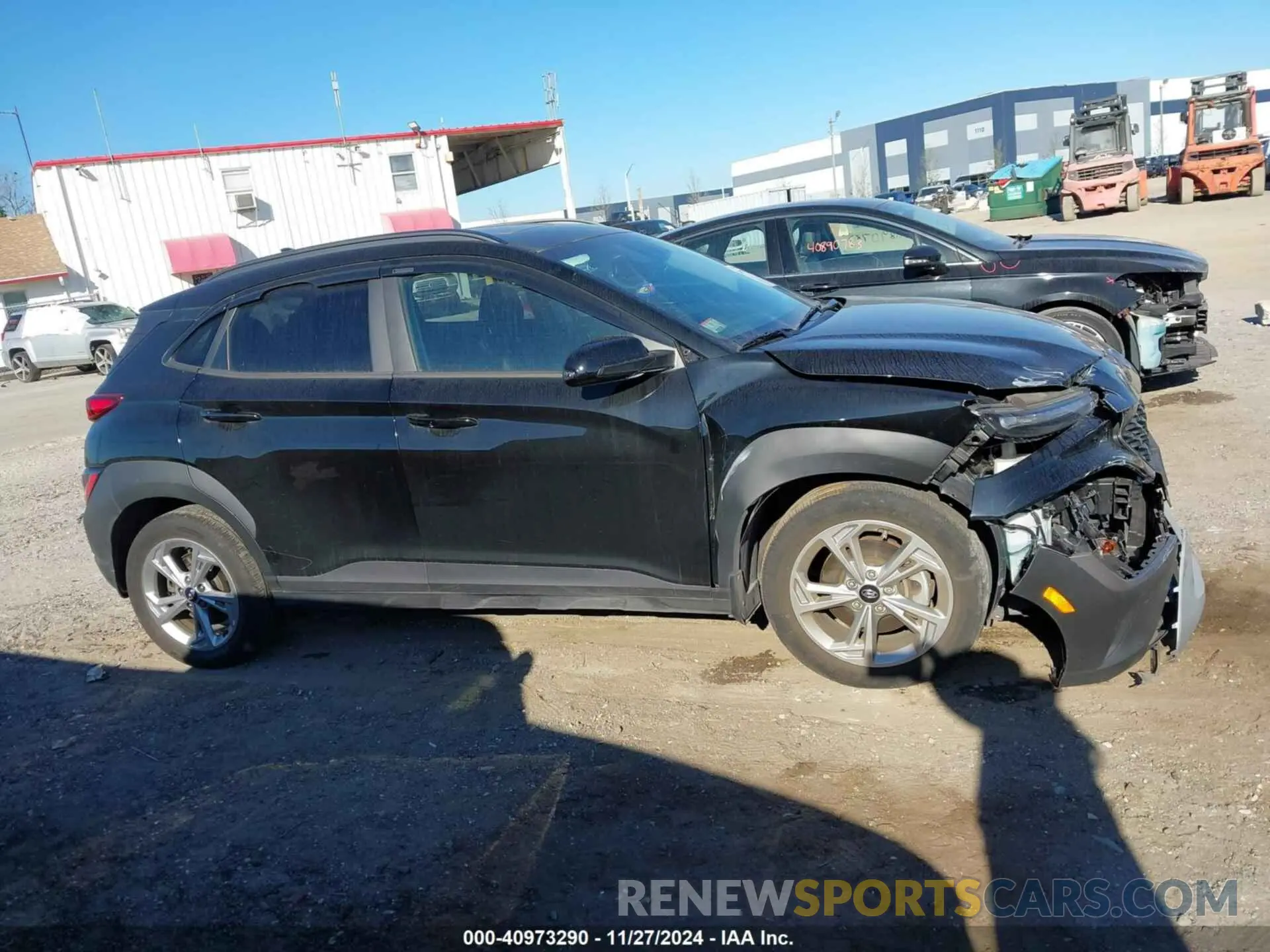 12 fotografías del automóvil dañado KM8K3CAB2NU843873 HYUNDAI KONA 2022