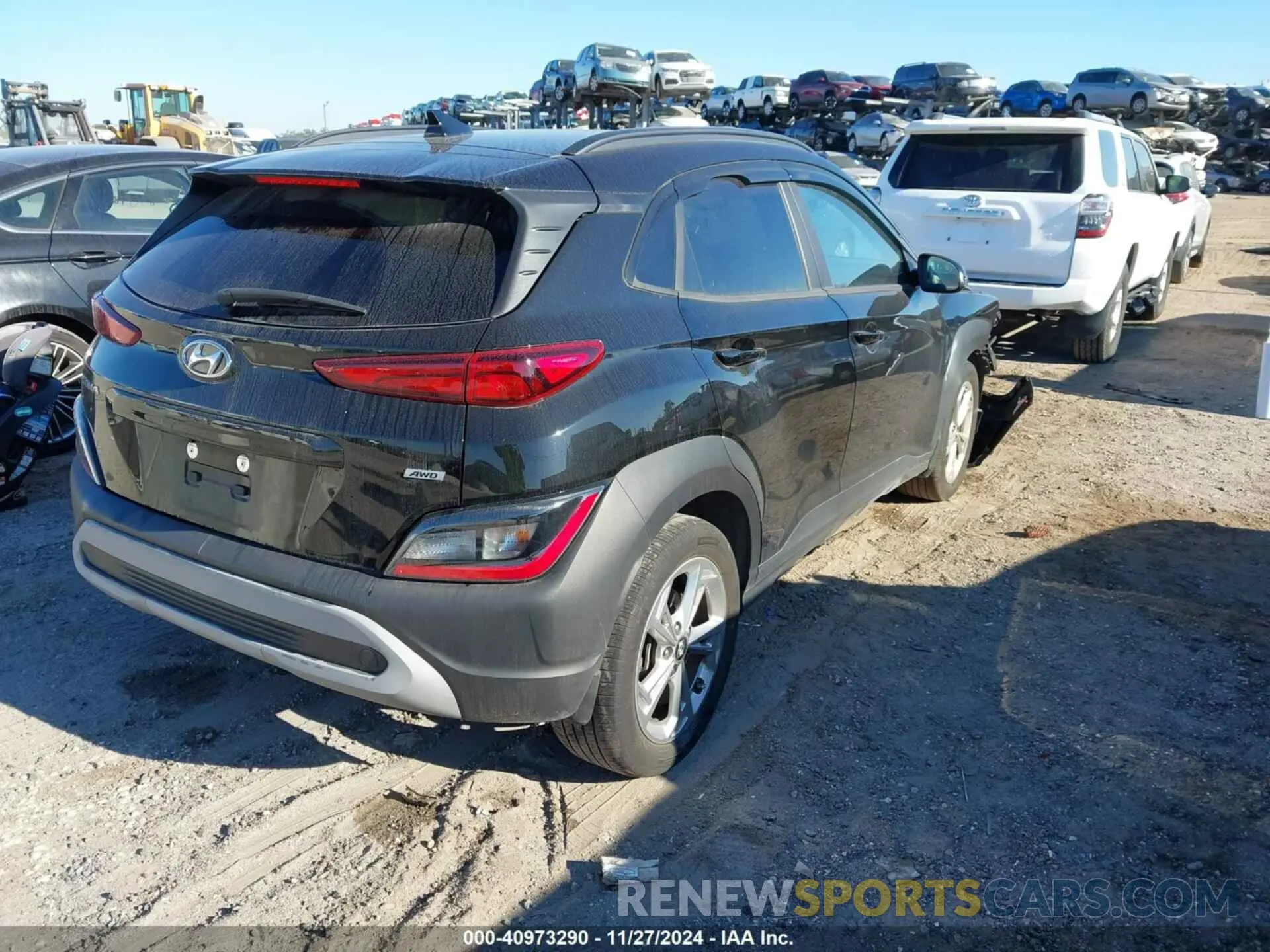 4 fotografías del automóvil dañado KM8K3CAB2NU843873 HYUNDAI KONA 2022