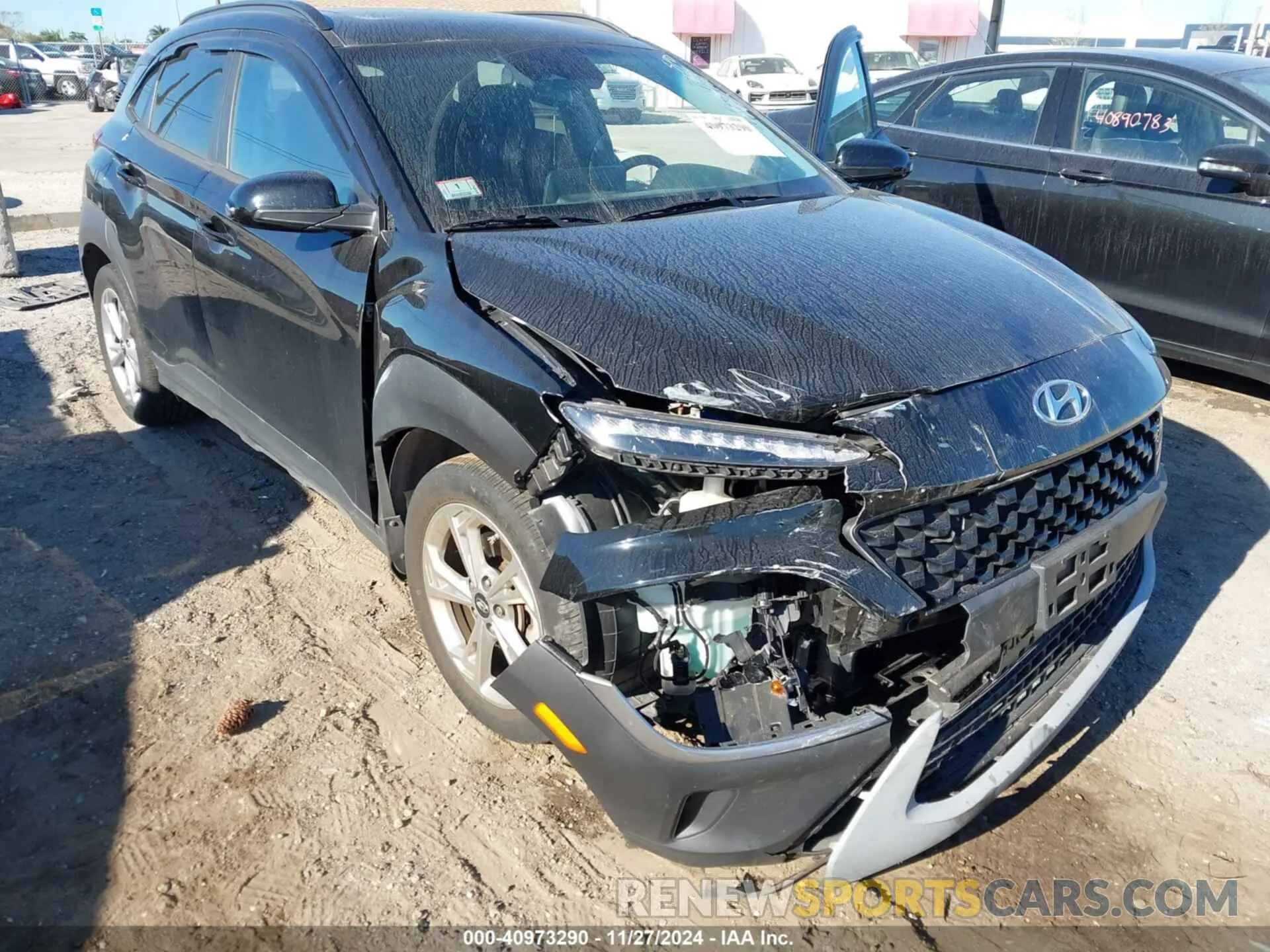 6 fotografías del automóvil dañado KM8K3CAB2NU843873 HYUNDAI KONA 2022