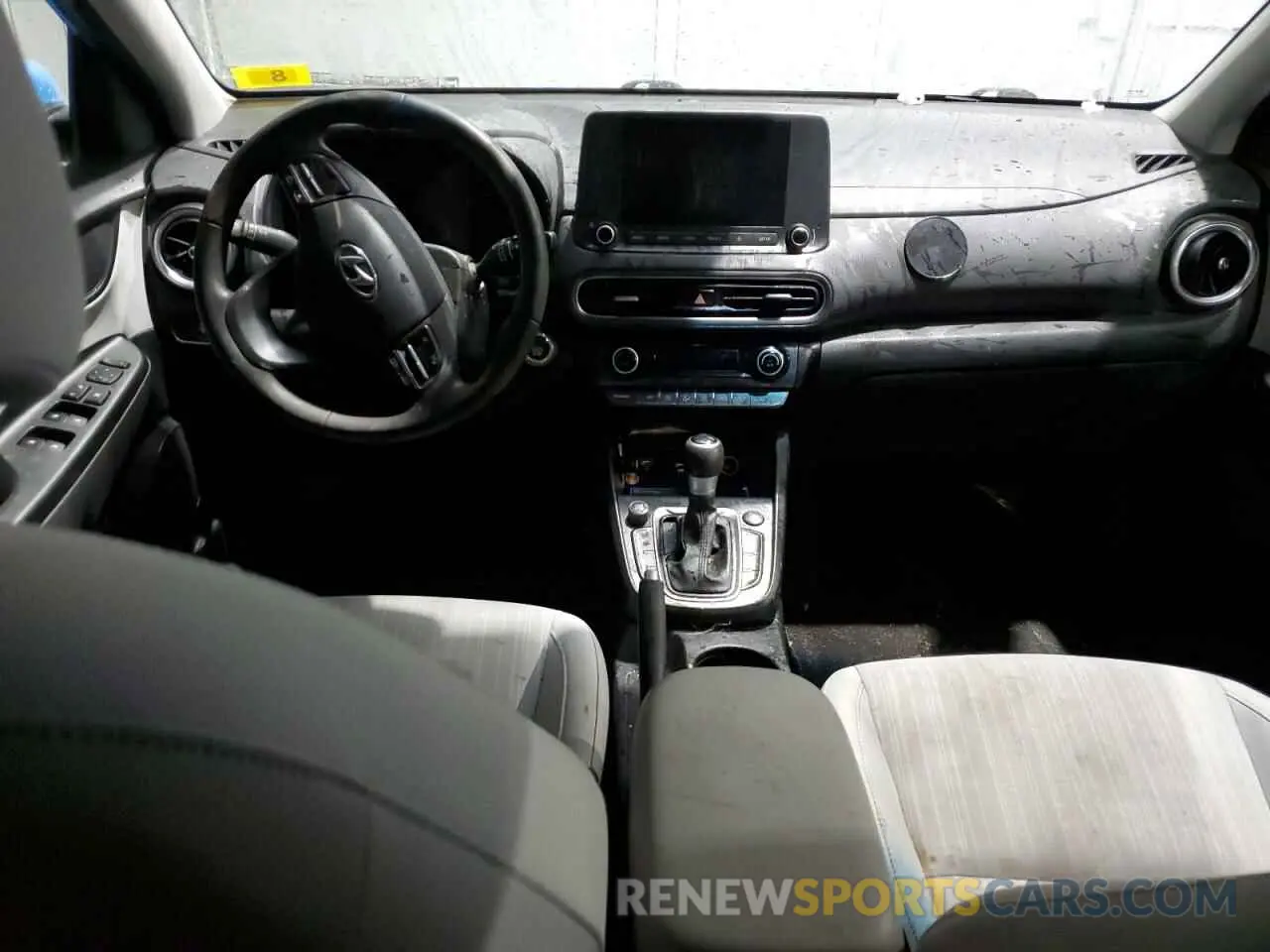 8 fotografías del automóvil dañado KM8K3CAB6NU818846 HYUNDAI KONA 2022