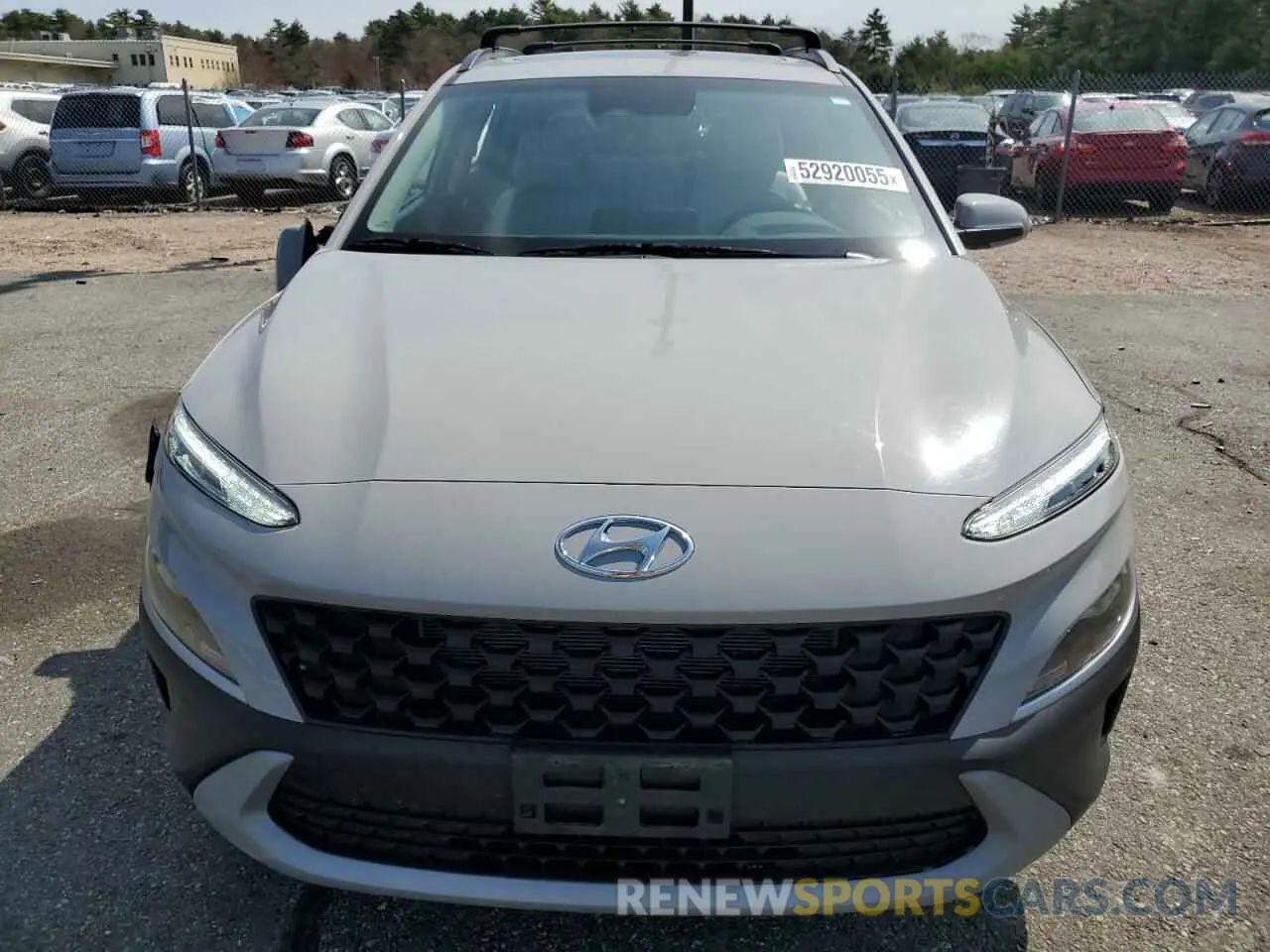 5 fotografías del automóvil dañado KM8K3CAB7NU878862 HYUNDAI KONA 2022