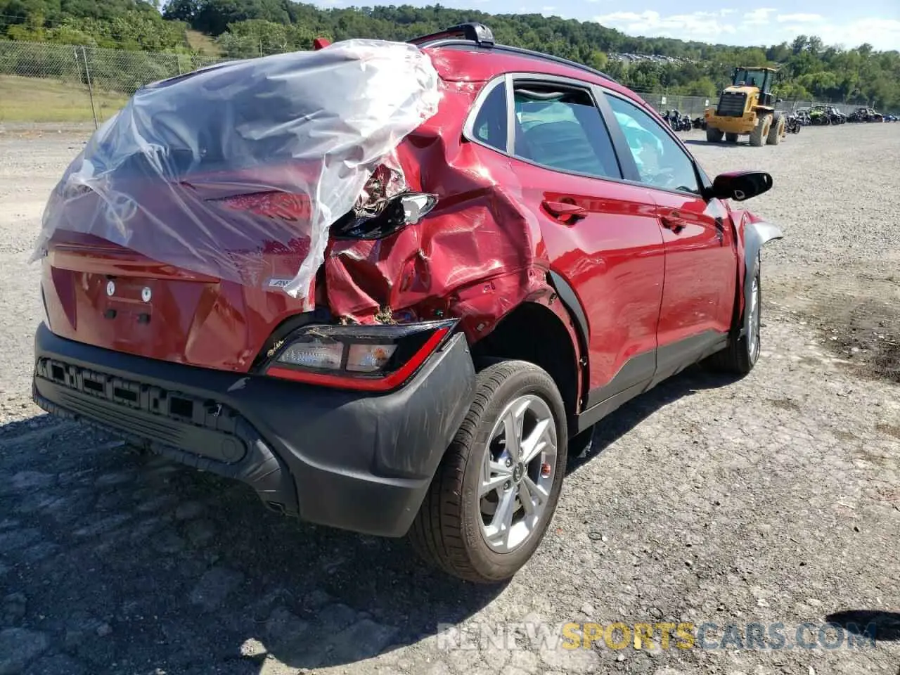 4 fotografías del automóvil dañado KM8K3CAB9NU860508 HYUNDAI KONA 2022