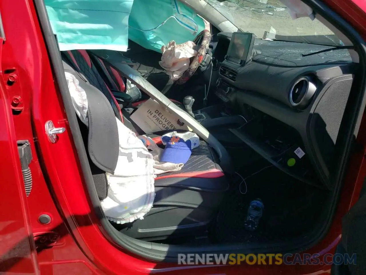 5 fotografías del automóvil dañado KM8K3CAB9NU860508 HYUNDAI KONA 2022