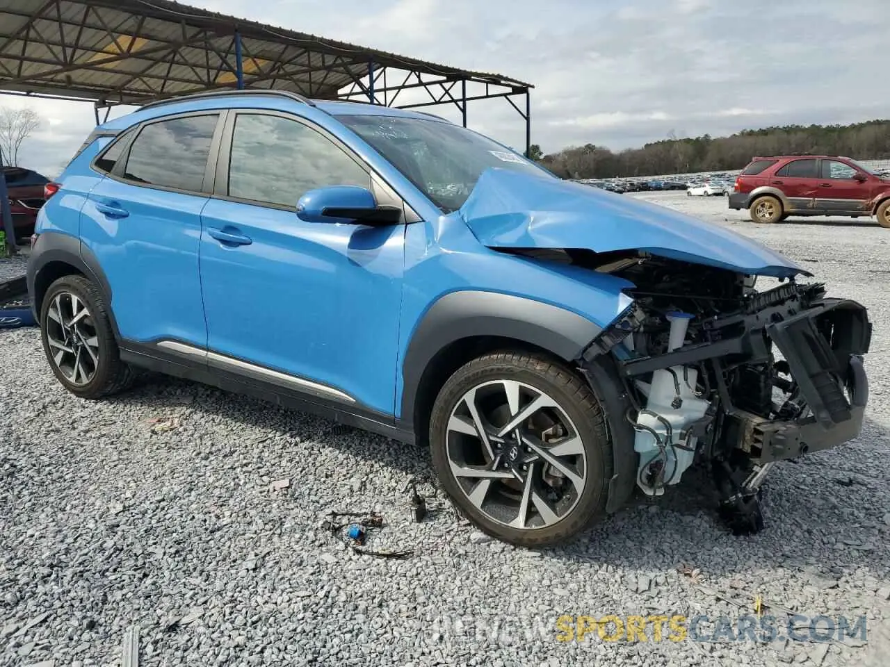 4 fotografías del automóvil dañado KM8K53A32NU794399 HYUNDAI KONA 2022
