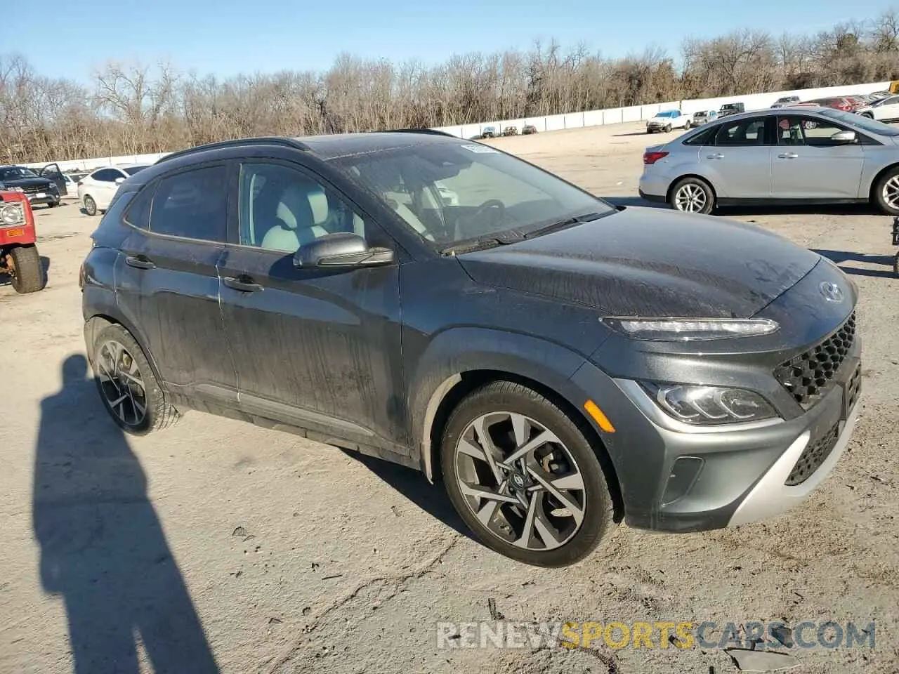 4 fotografías del automóvil dañado KM8K53A33NU923010 HYUNDAI KONA 2022