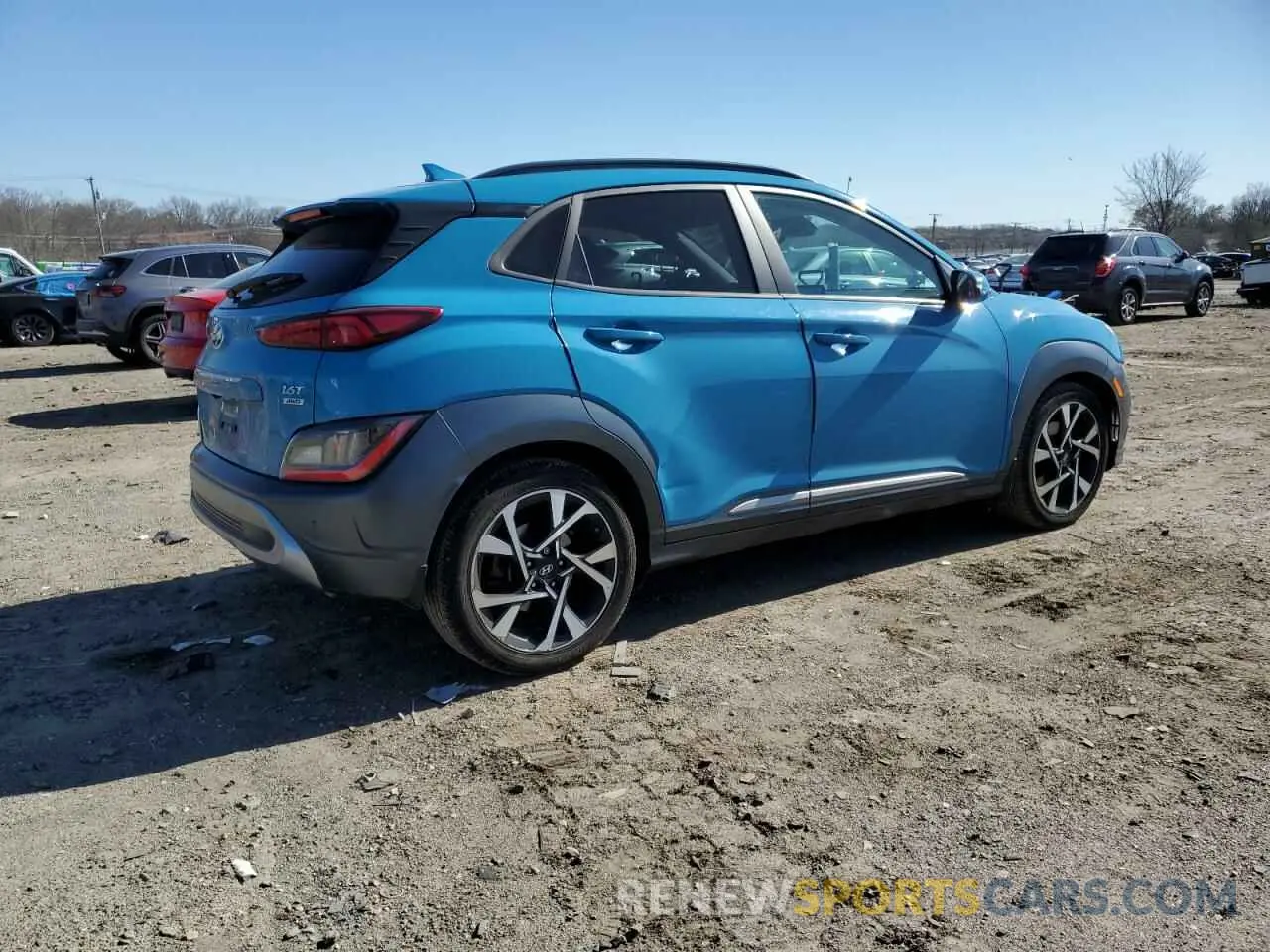 3 fotografías del automóvil dañado KM8K5CA38NU839958 HYUNDAI KONA 2022