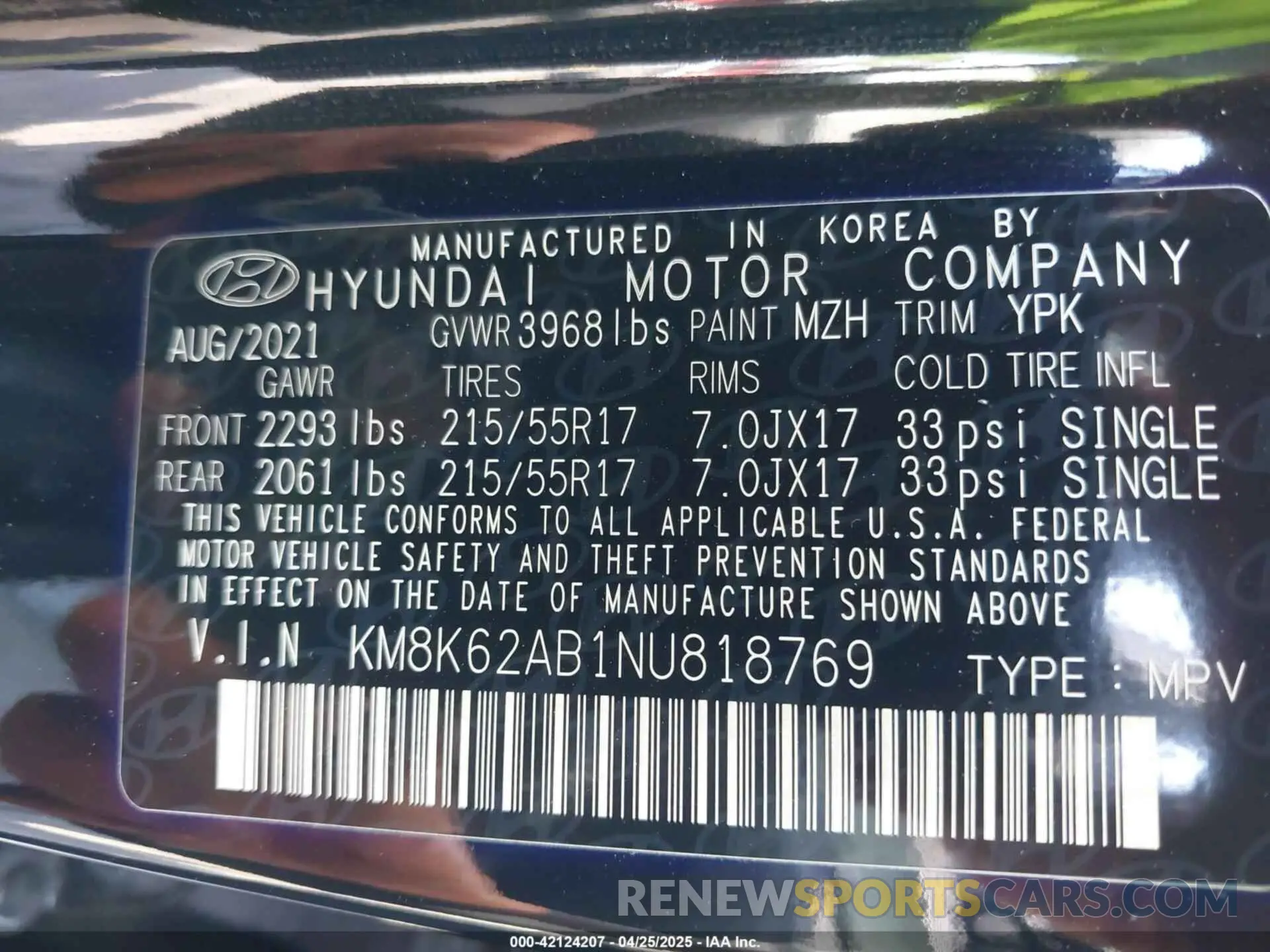 9 fotografías del automóvil dañado KM8K62AB1NU818769 HYUNDAI KONA 2022