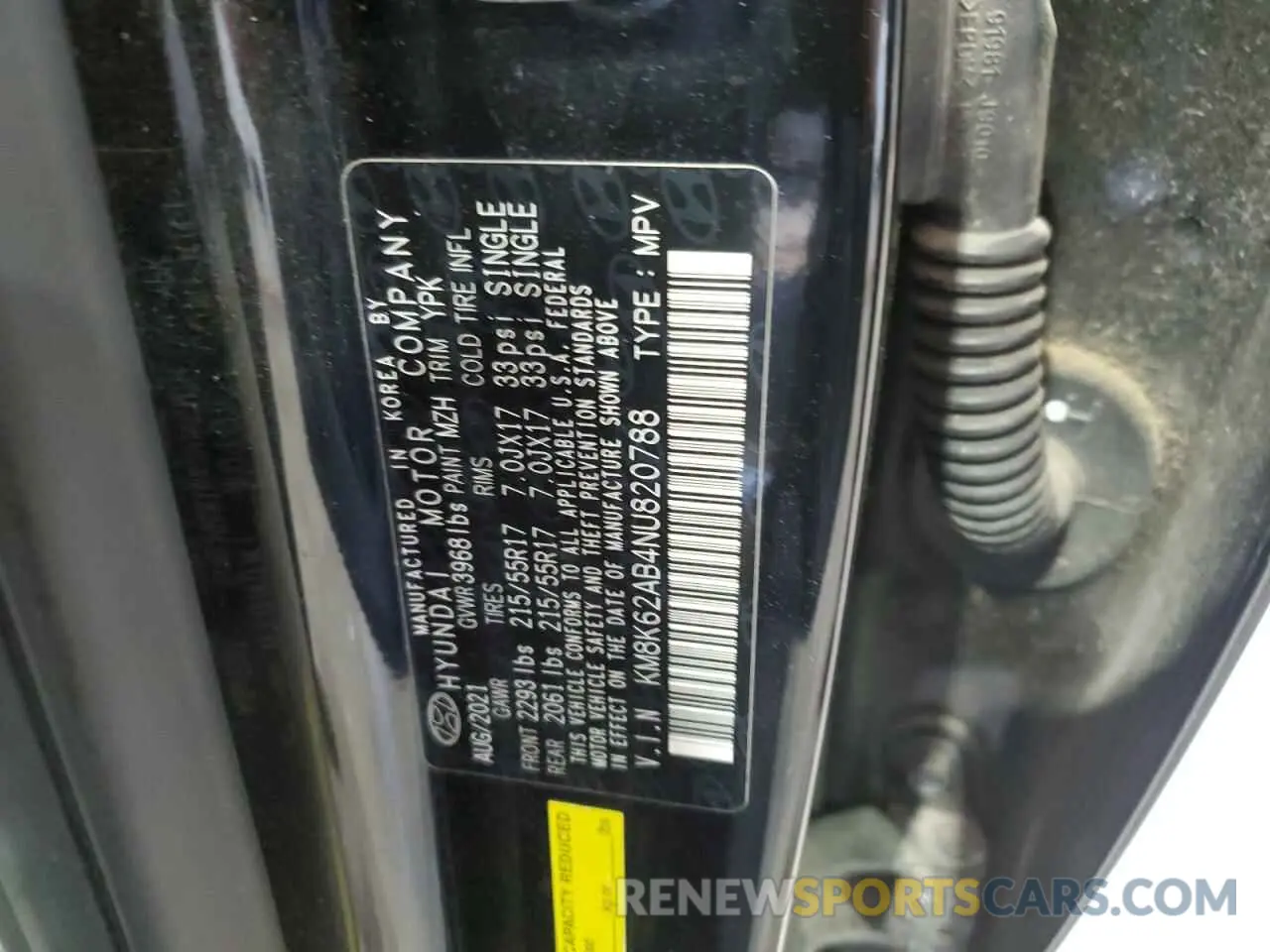 13 fotografías del automóvil dañado KM8K62AB4NU820788 HYUNDAI KONA 2022