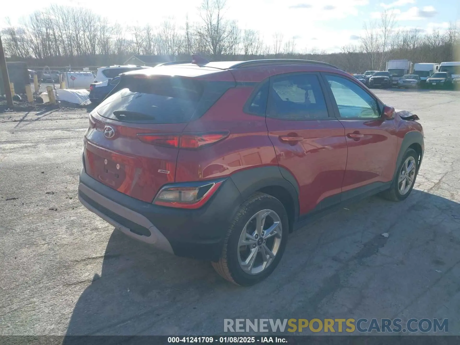 4 fotografías del automóvil dañado KM8K6CAB2NU890103 HYUNDAI KONA 2022