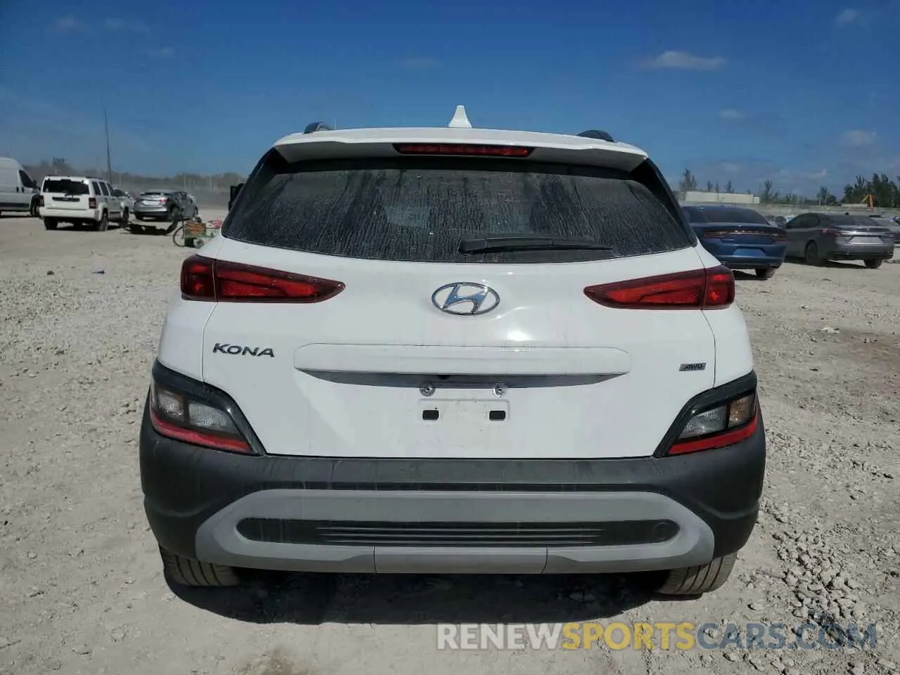 6 fotografías del automóvil dañado KM8K6CAB2NU914769 HYUNDAI KONA 2022