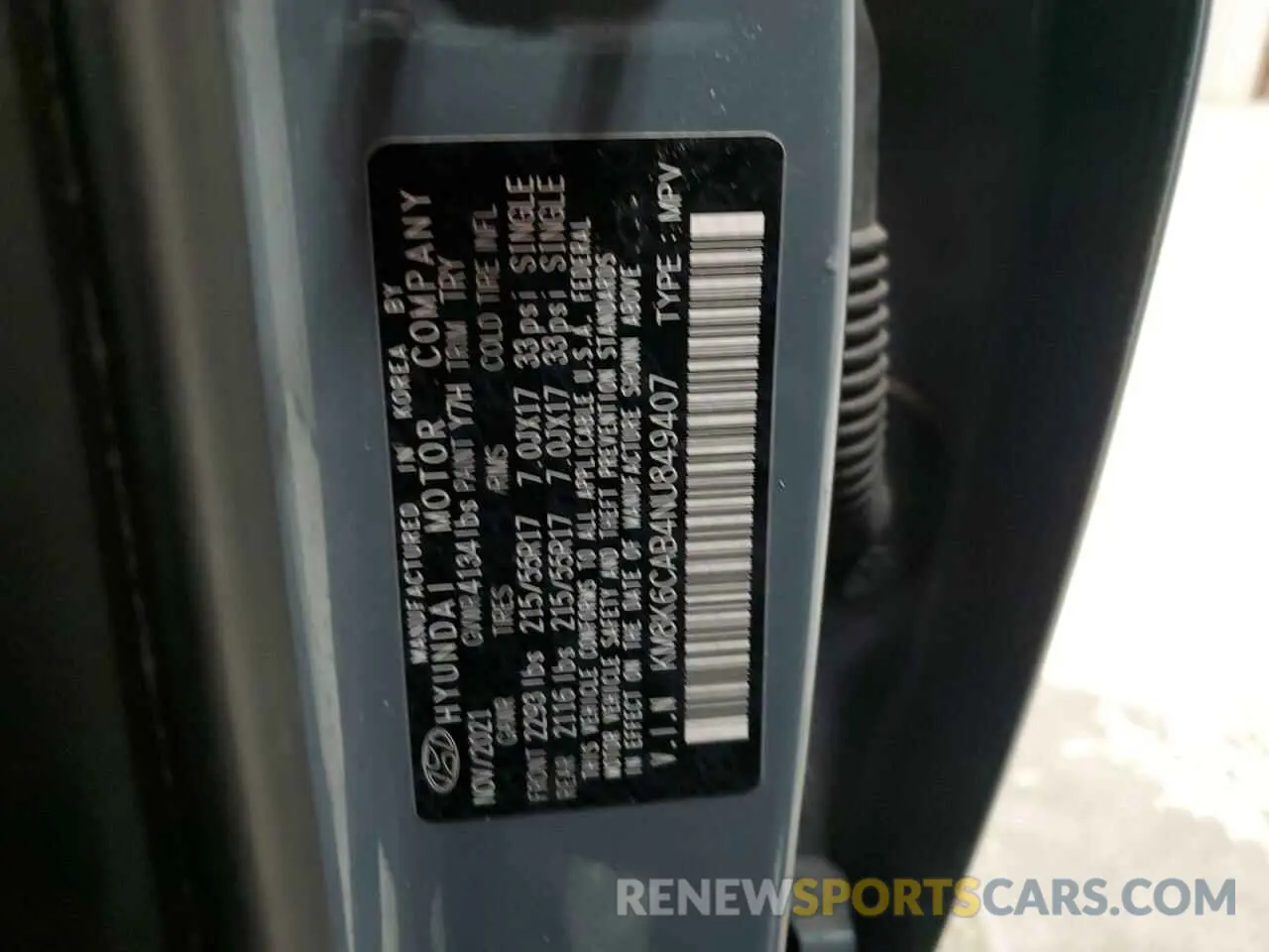 14 fotografías del automóvil dañado KM8K6CAB4NU849407 HYUNDAI KONA 2022