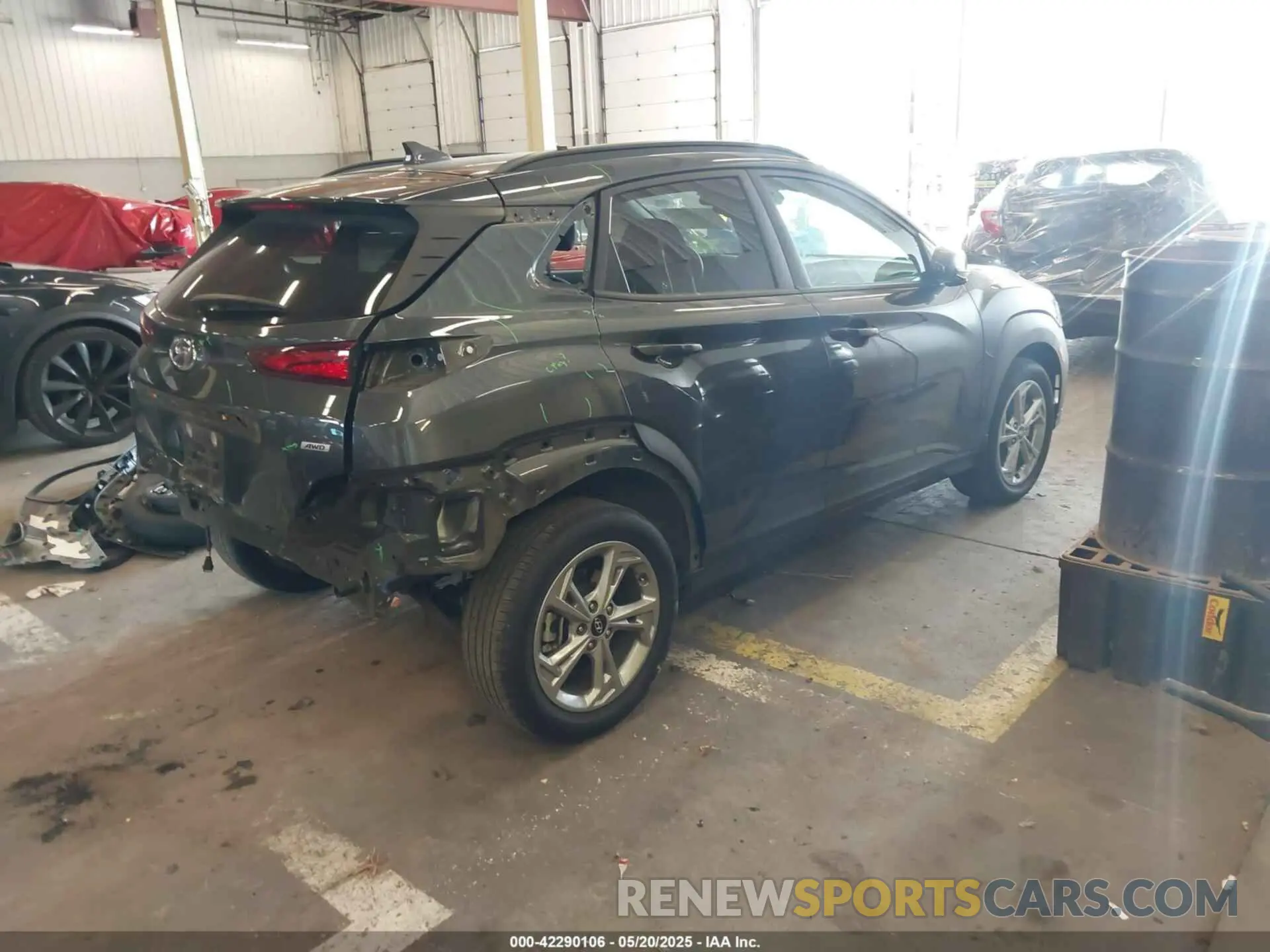 4 fotografías del automóvil dañado KM8K6CAB6NU828929 HYUNDAI KONA 2022