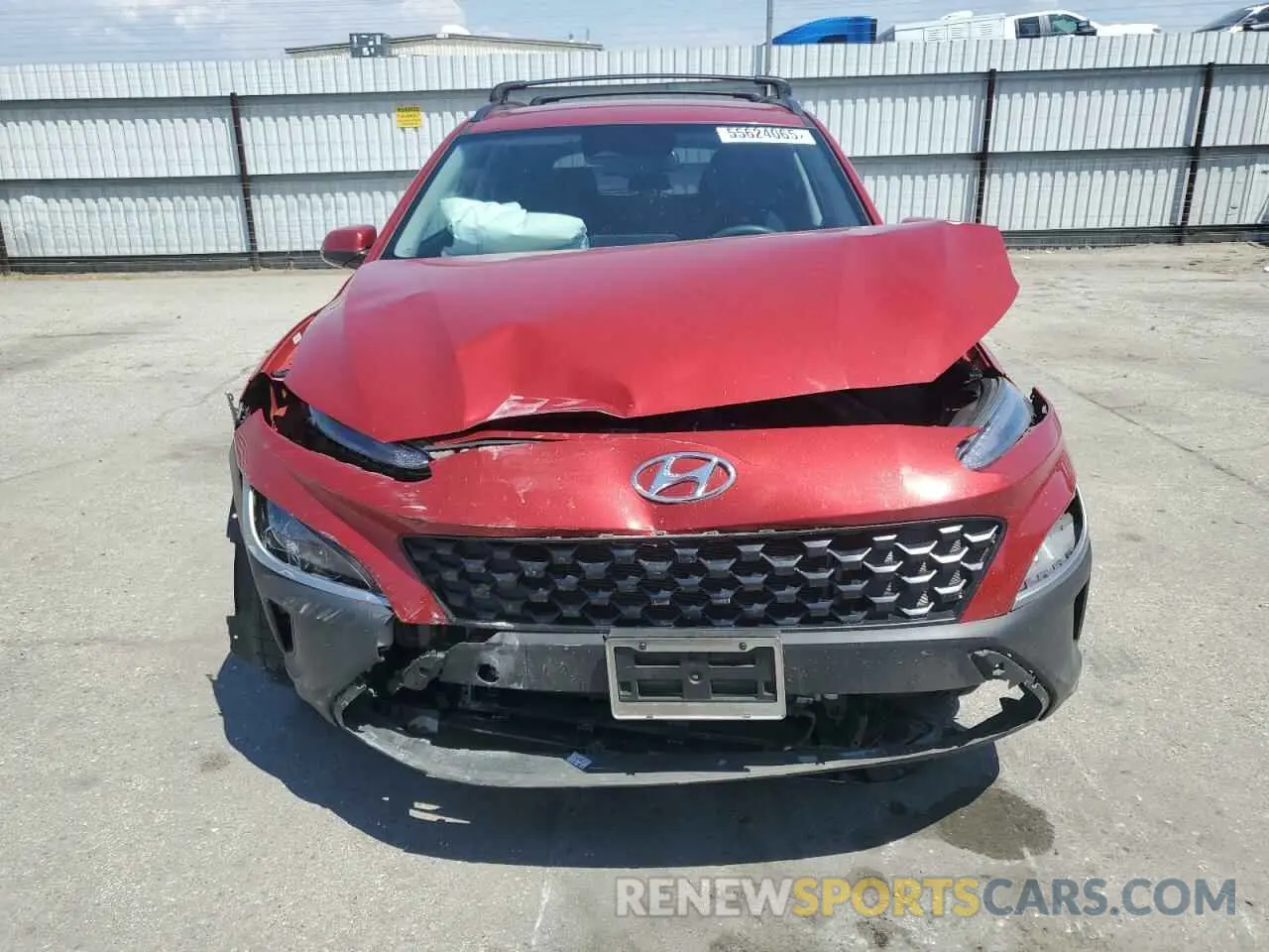 5 fotografías del automóvil dañado KM8K6CAB9NU807136 HYUNDAI KONA 2022