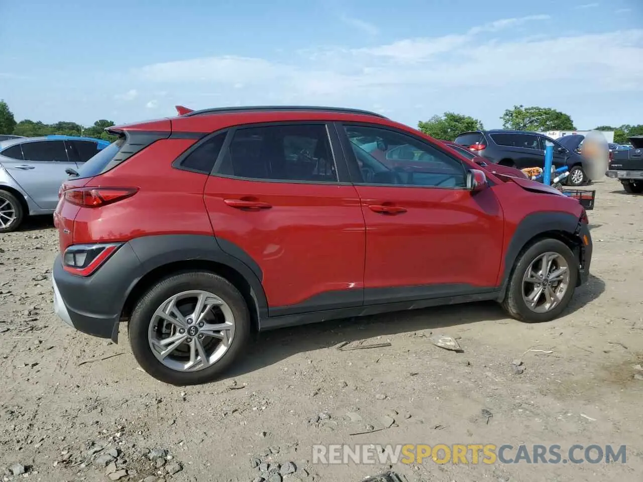 3 fotografías del automóvil dañado KM8K6CABXNU918181 HYUNDAI KONA 2022