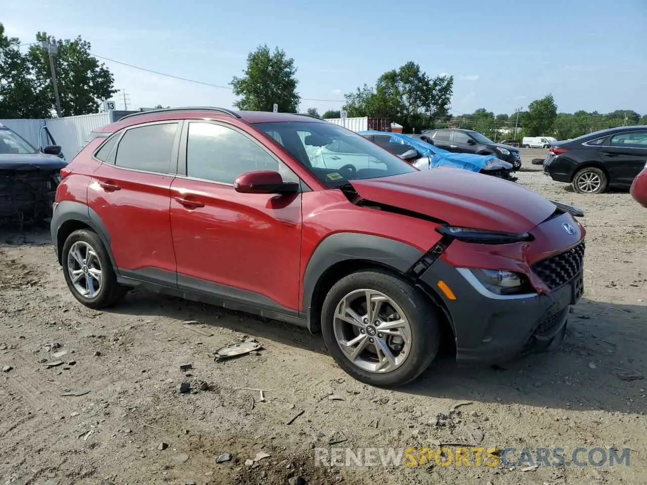 4 fotografías del automóvil dañado KM8K6CABXNU918181 HYUNDAI KONA 2022