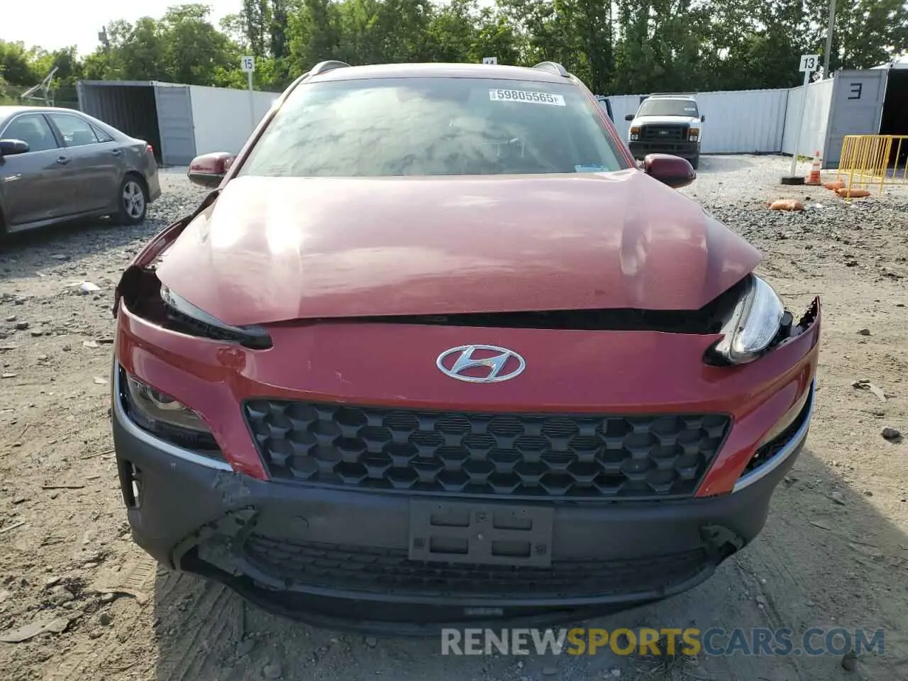 5 fotografías del automóvil dañado KM8K6CABXNU918181 HYUNDAI KONA 2022