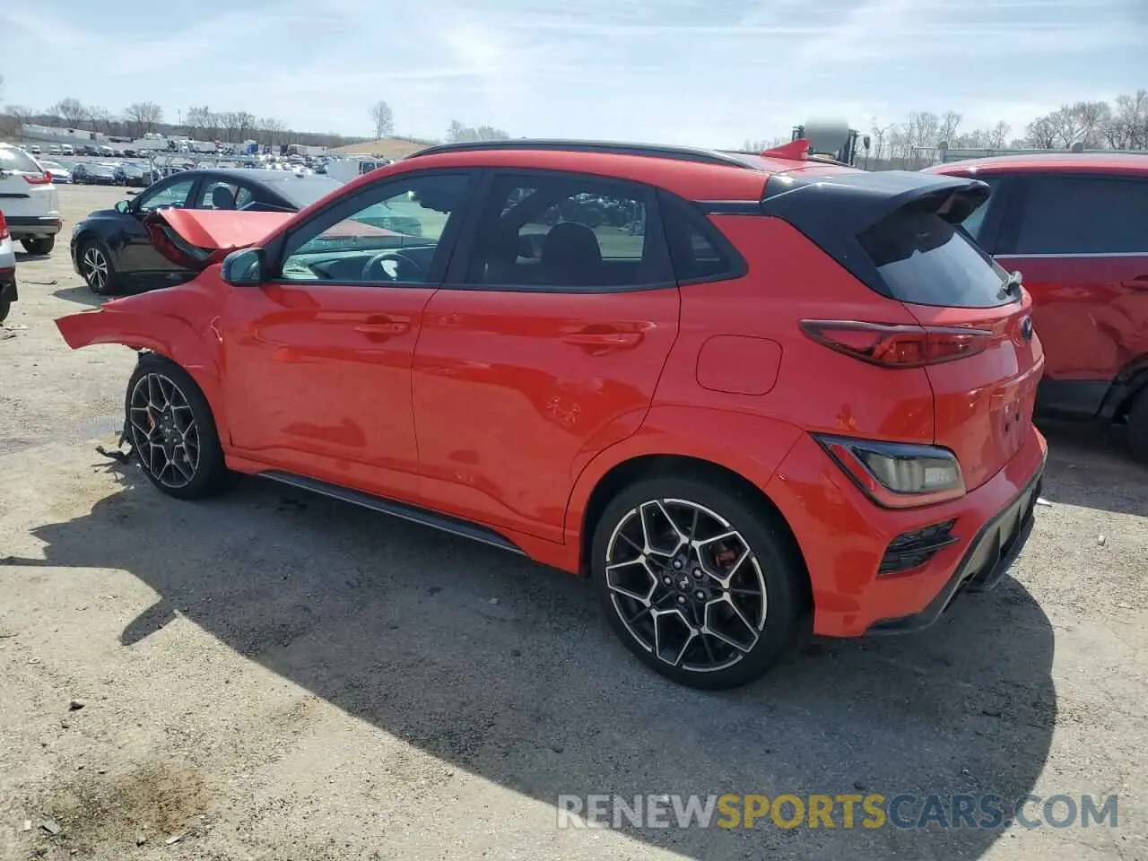 2 fotografías del automóvil dañado KM8KH3AC1NU002184 HYUNDAI KONA 2022