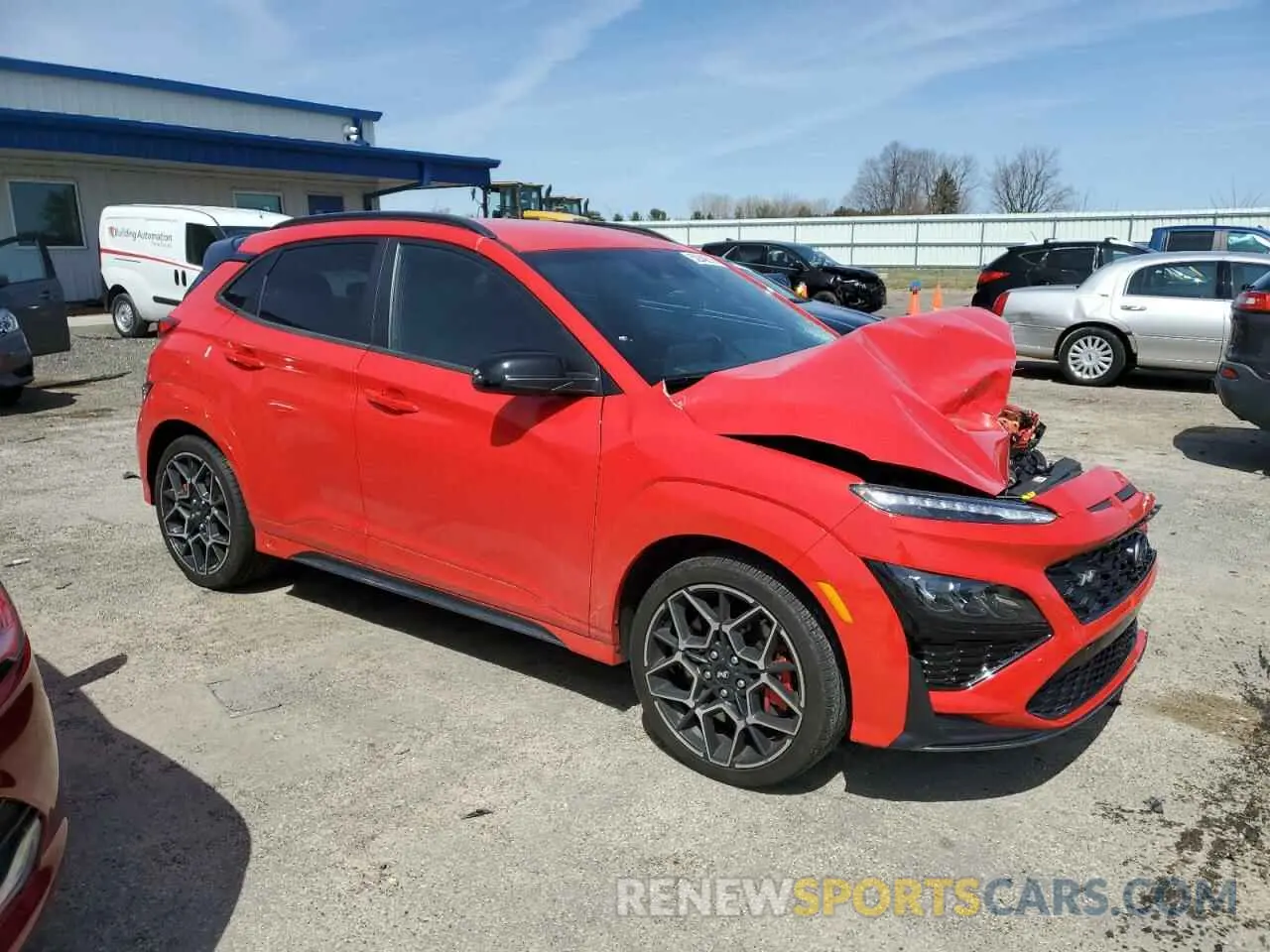 4 fotografías del automóvil dañado KM8KH3AC1NU002184 HYUNDAI KONA 2022