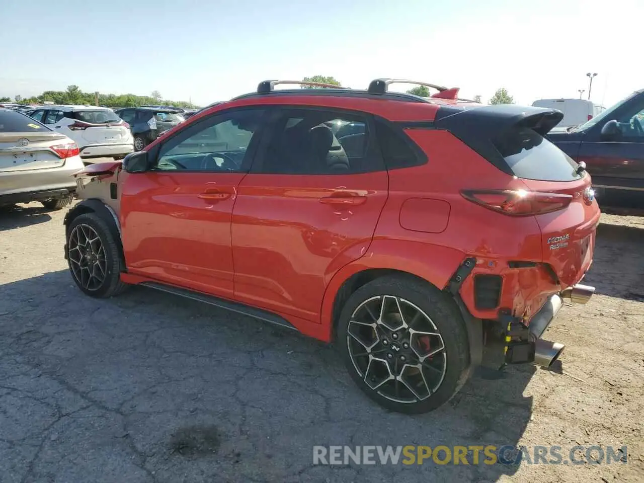 2 fotografías del automóvil dañado KM8KH3AC5NU002298 HYUNDAI KONA 2022