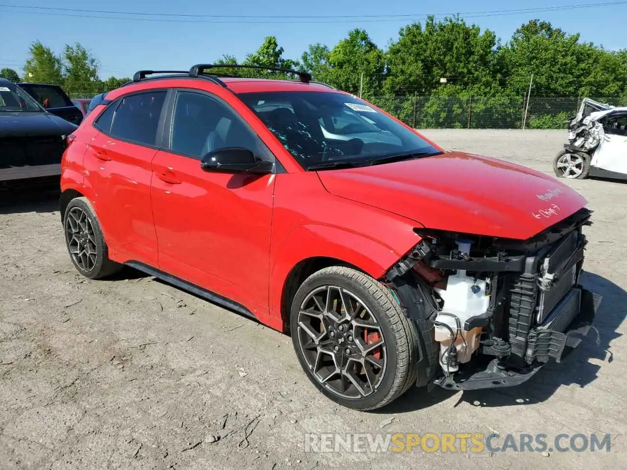 4 fotografías del automóvil dañado KM8KH3AC5NU002298 HYUNDAI KONA 2022