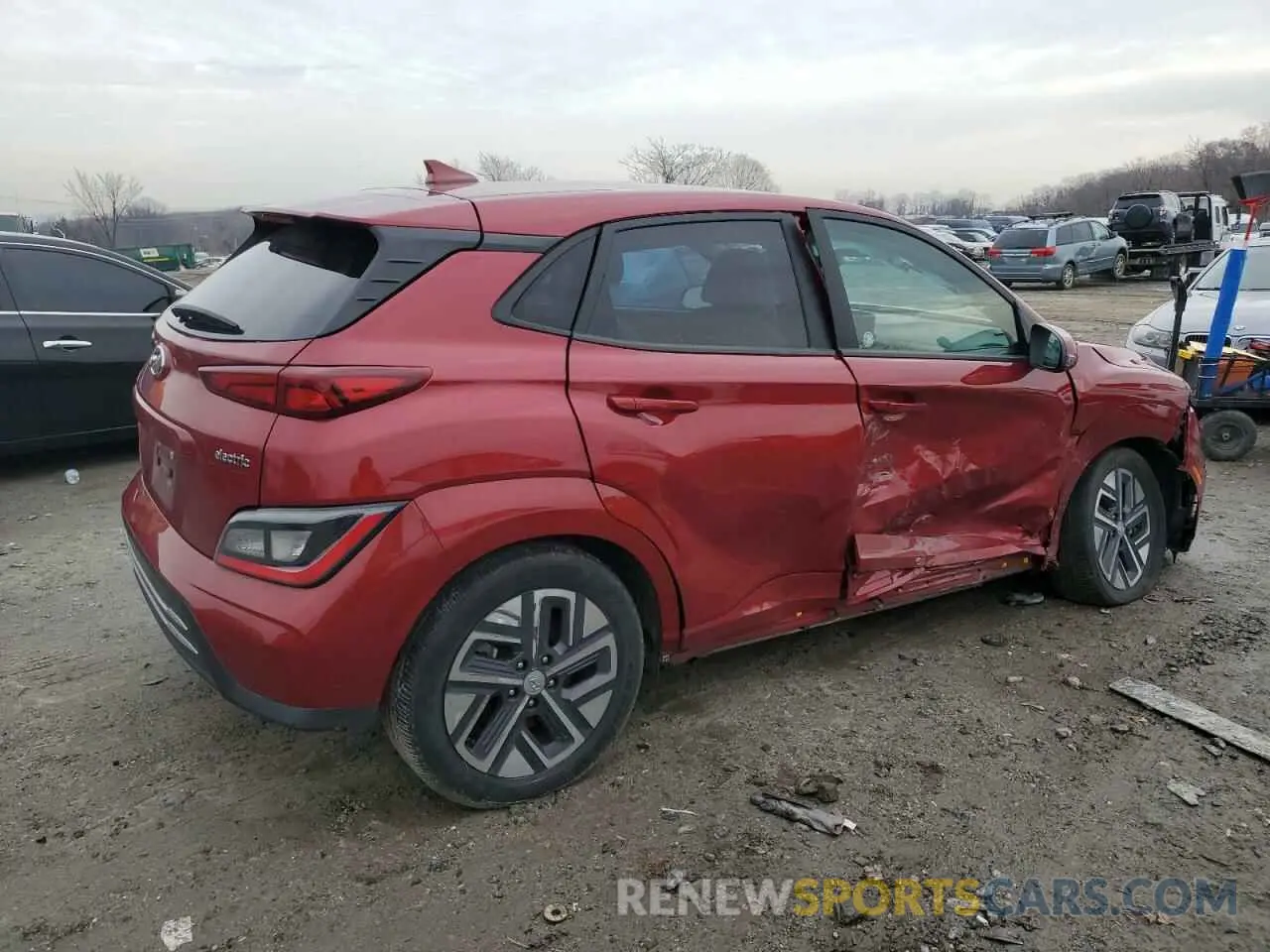 3 fotografías del automóvil dañado KM8K23AG6PU187615 HYUNDAI KONA 2023