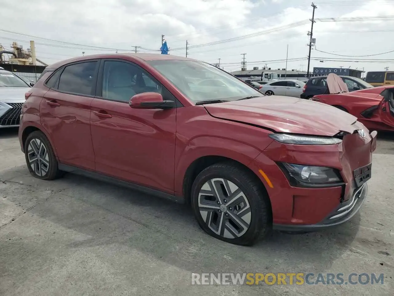 4 fotografías del automóvil dañado KM8K23AG9PU184403 HYUNDAI KONA 2023
