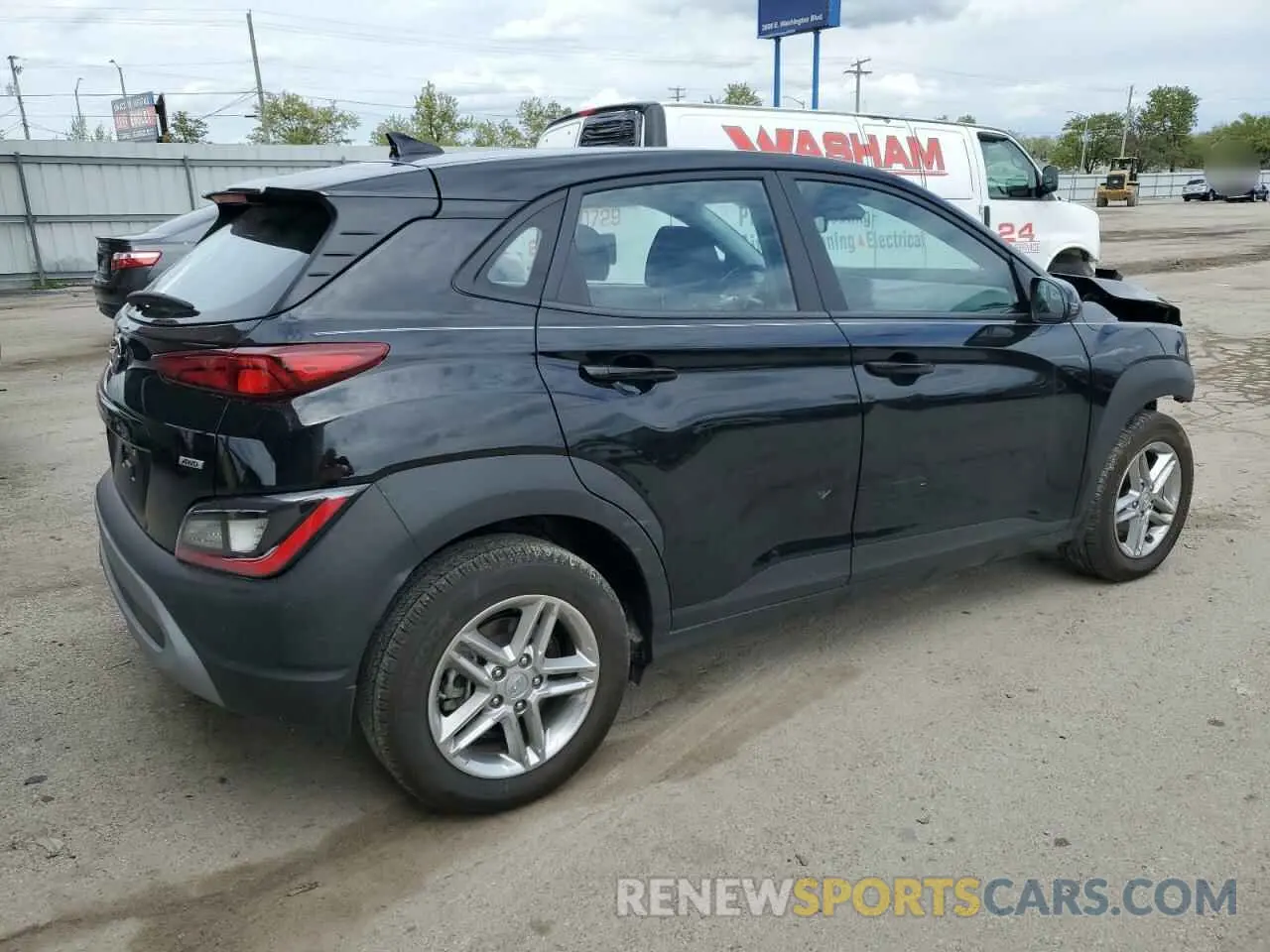 3 fotografías del automóvil dañado KM8K2CAB4PU995675 HYUNDAI KONA 2023
