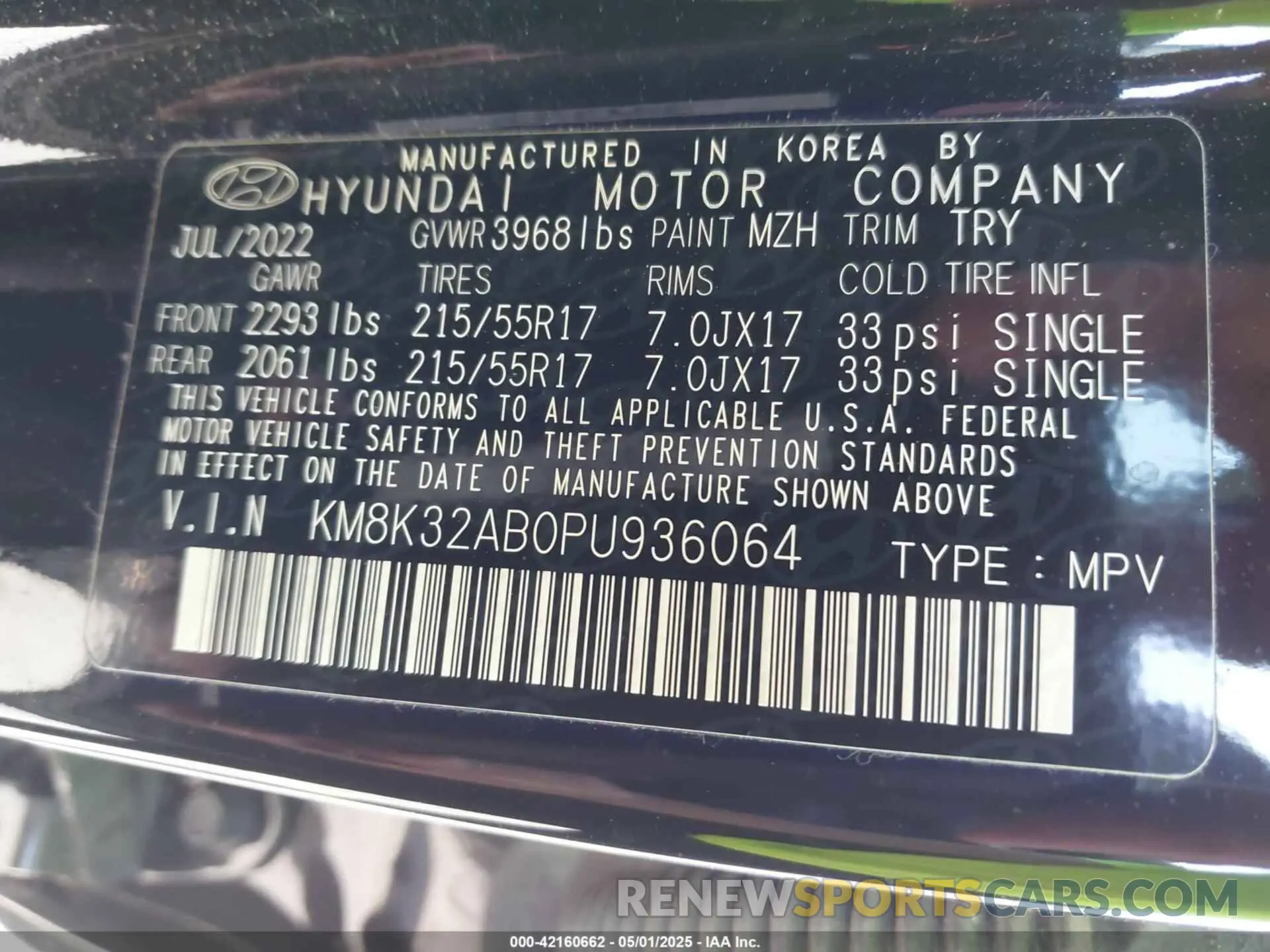 9 fotografías del automóvil dañado KM8K32AB0PU936064 HYUNDAI KONA 2023